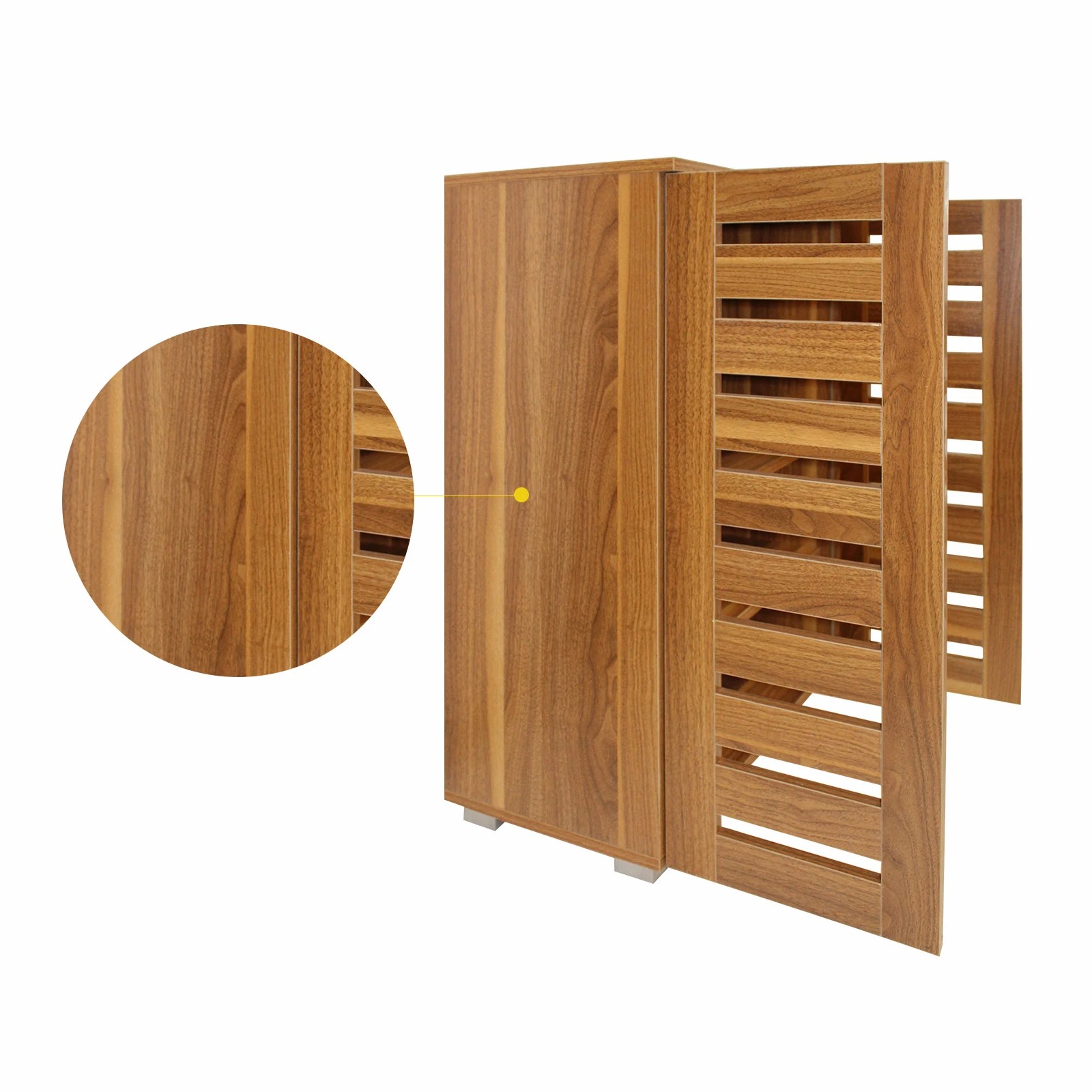 5 Ausway 4 Tier Wooden Shoe Storage Cabinet Rack Shelf for 20 Pairs Shoes, 5 of 7