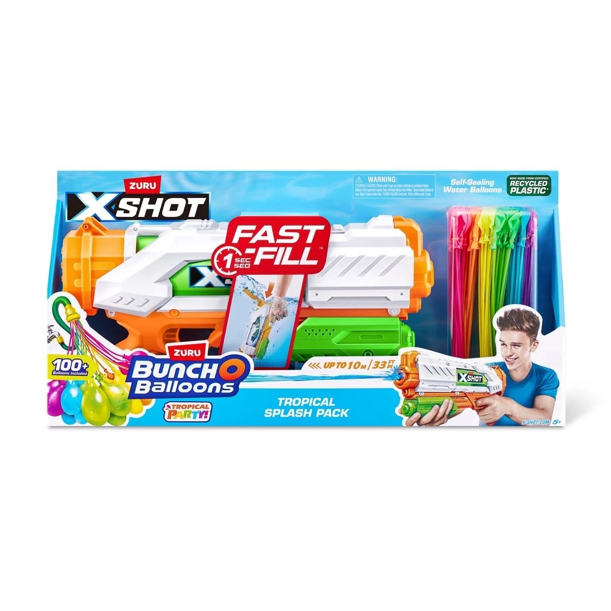 1 Zuru X-SHOT Bunch O Balloons Tropical Party Self-Sealing Water Balloons, 1 of 9