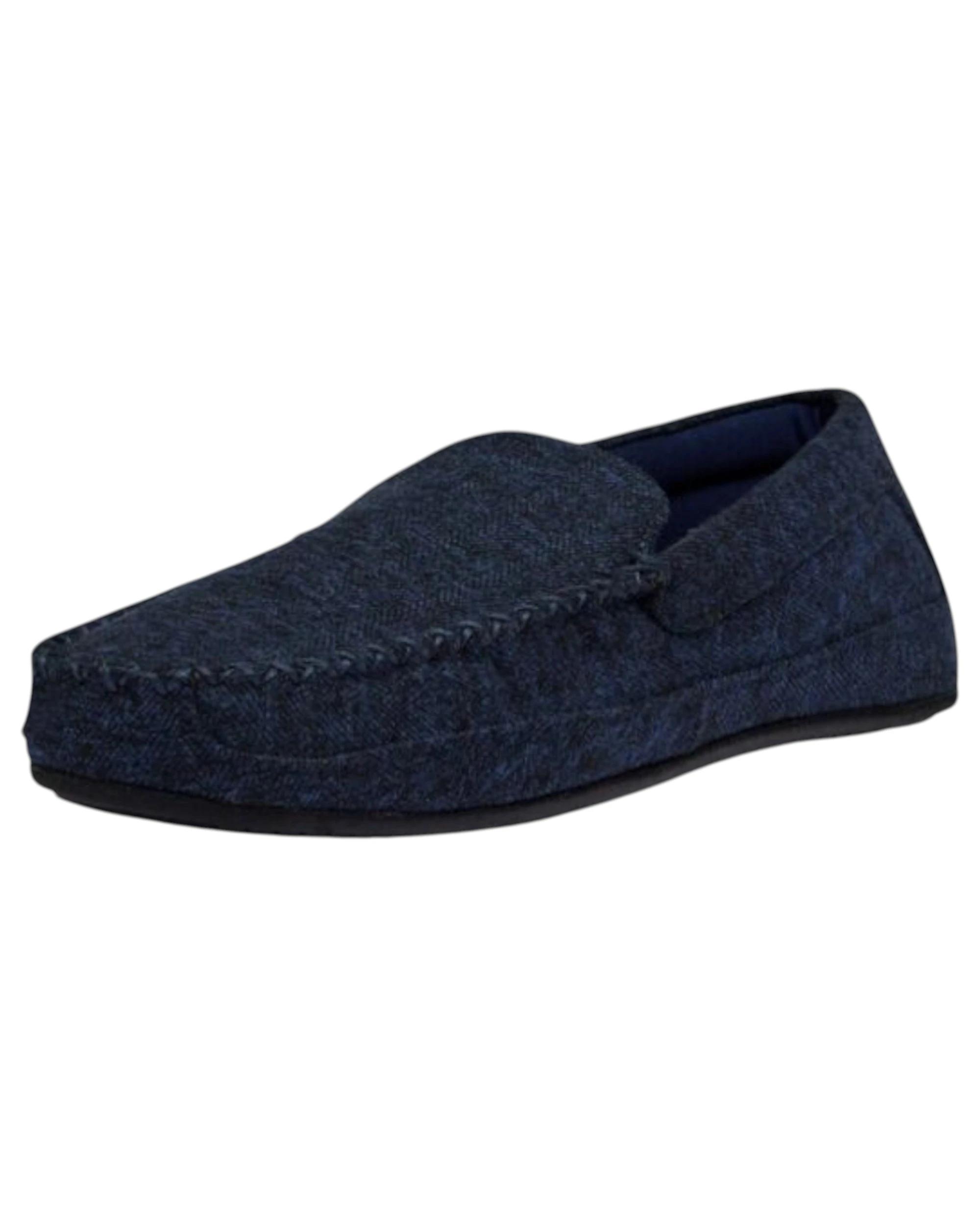 4 Grosby Mens Colin Slippers Casual Slip On Navy Shoes NAVY, 4 of 4