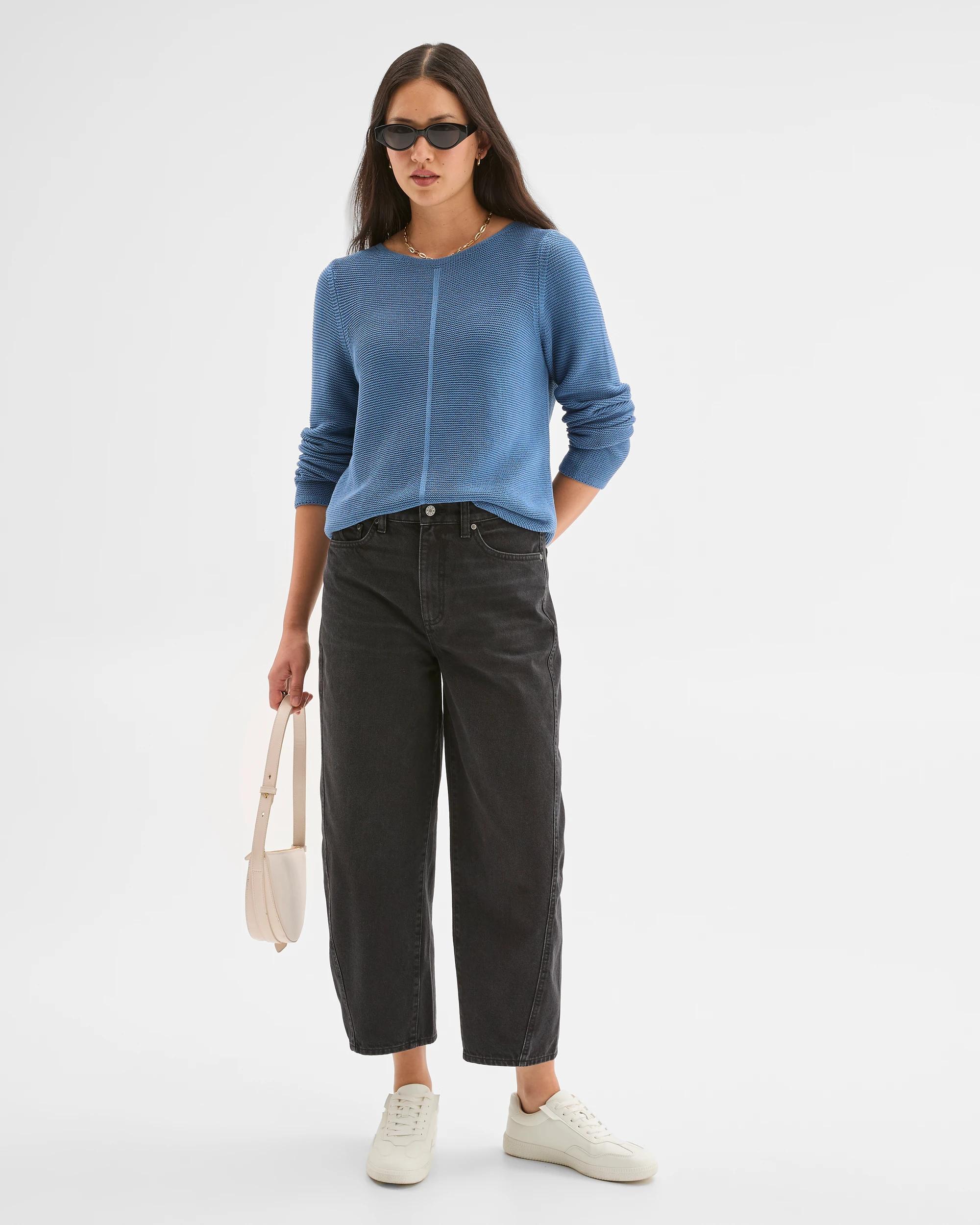 2 Target Woman Australian Cotton Blend Ottoman Twist Jumper BLUE JAY, 2 of 5