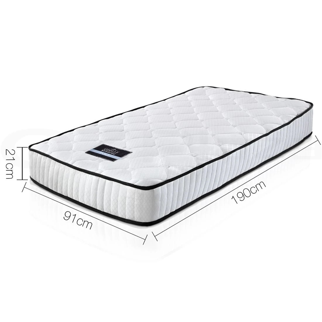 2 Giselle Bedding 21cm Mattress Tight Top Single - Single Bed - White, 2 of 10