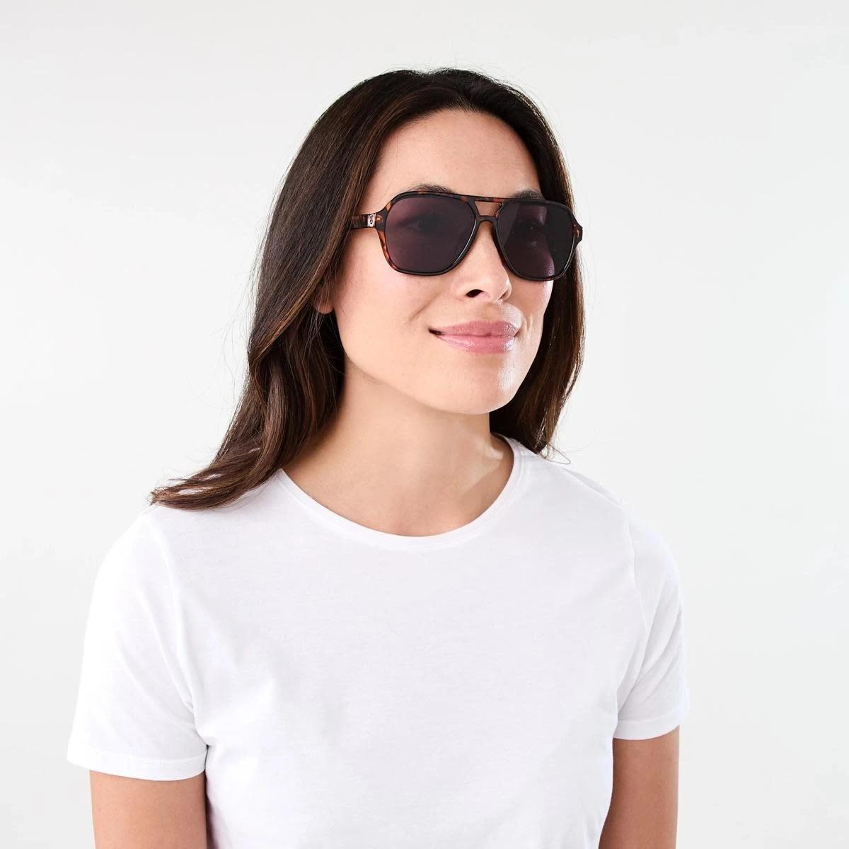 5 Square Aviator Glasses Tort Blk, 5 of 6