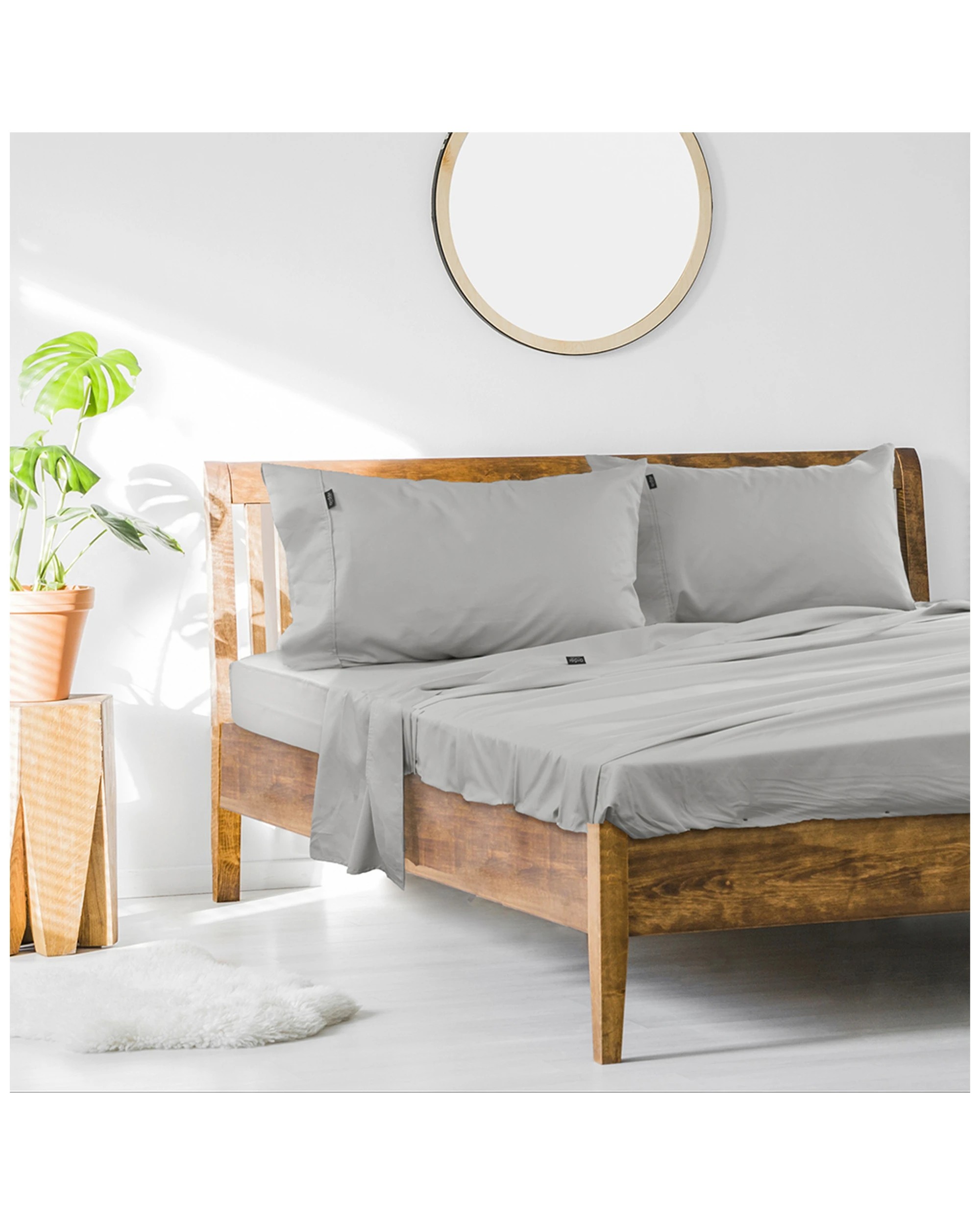 1 ARDOR King Single Bed Fitted Sheet Set Cotton Polyester 1000TC 107x203cm
 - King Single Bed, 1 of 3