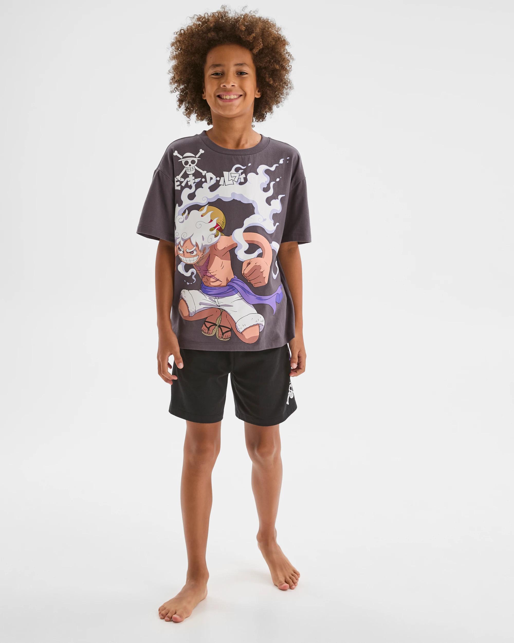 1 One Piece Australian Cotton Older Boys Oversized Knit Pyjama Set ONE PIECE, 1 of 8