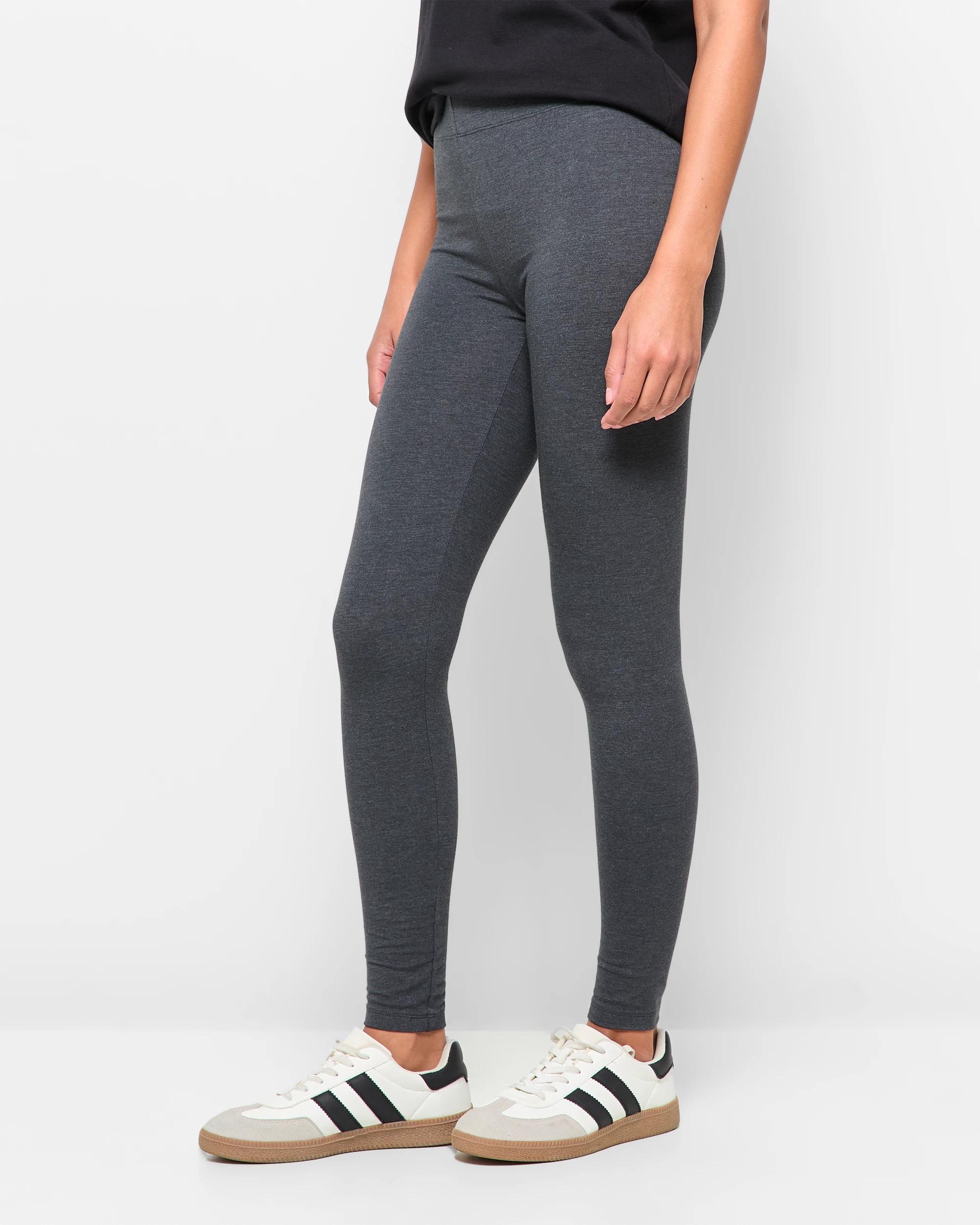 3 Target Australian Cotton Full Length Leggings CHARCOAL MARLE, 3 of 5