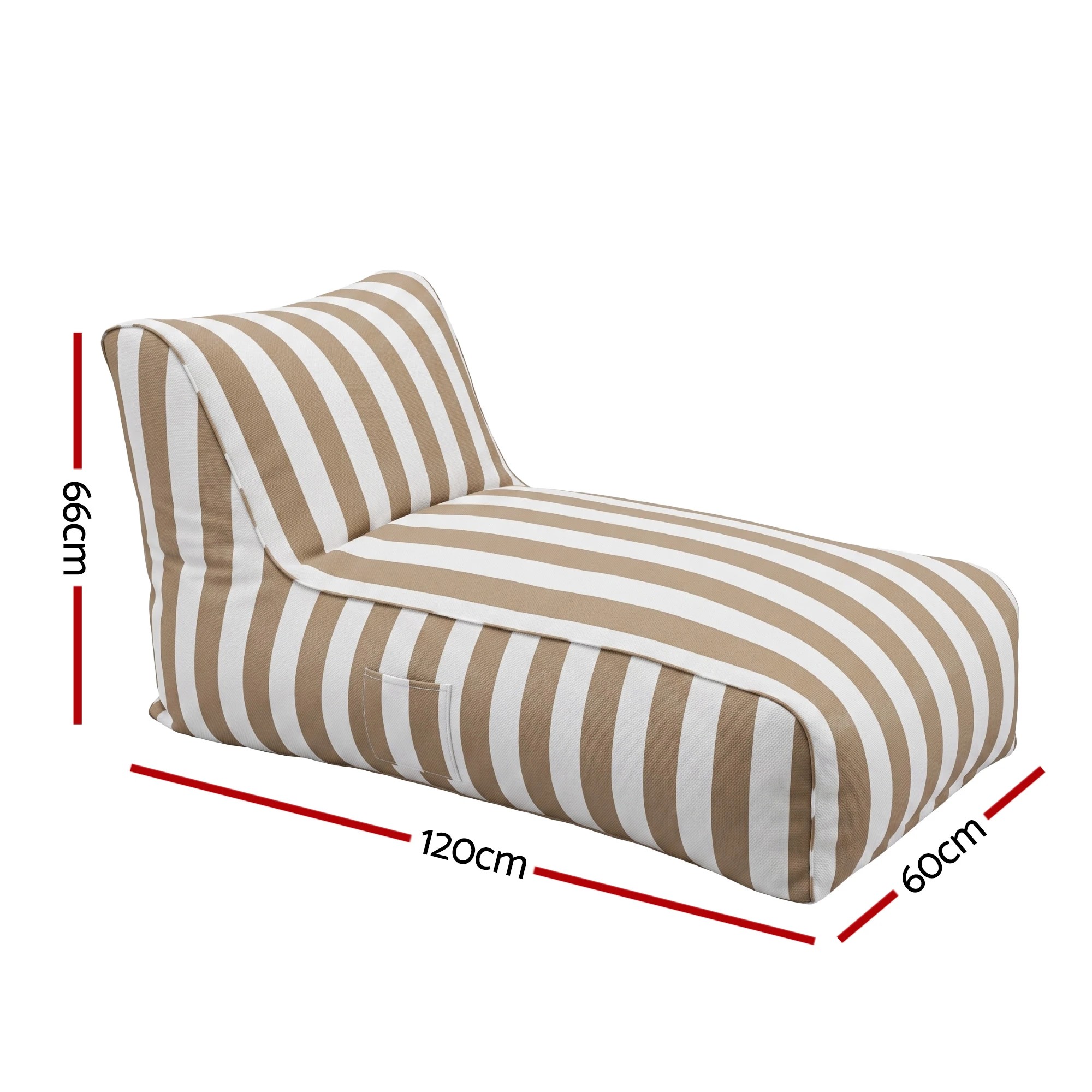 2 Artiss Outdoor Bean Bag Chair Cover No Filler Patio Beanbag Sofa Cover - White, 2 of 10