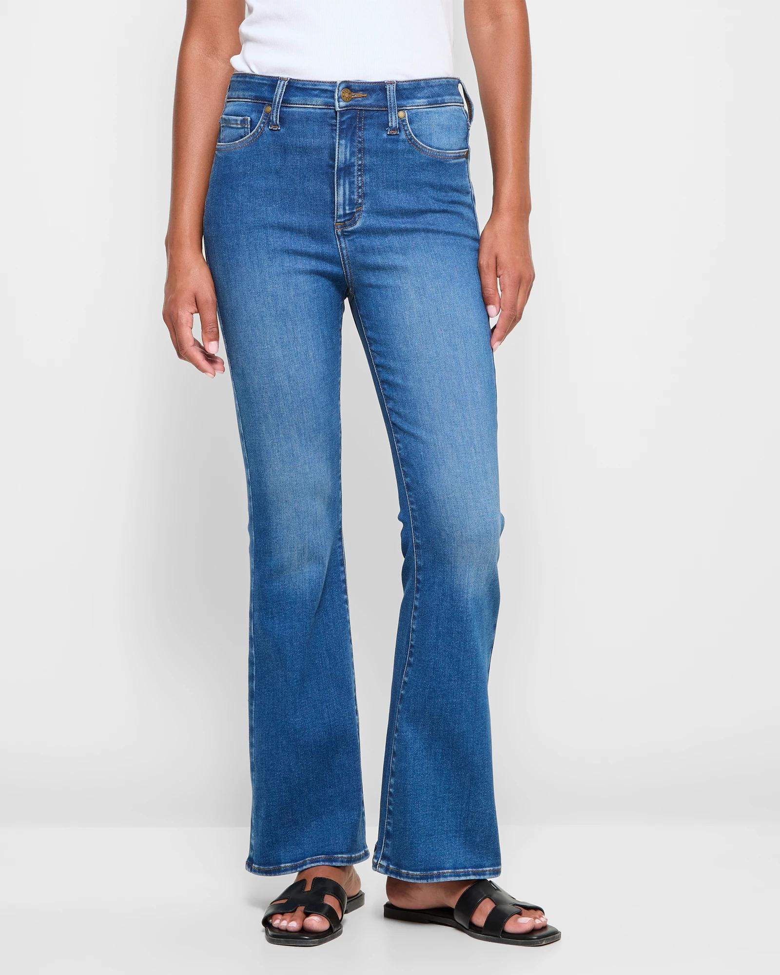 1 Target High Rise Full Length Flare Denim Jeans - Shape Your Body NIAGRA BLUE, 1 of 10