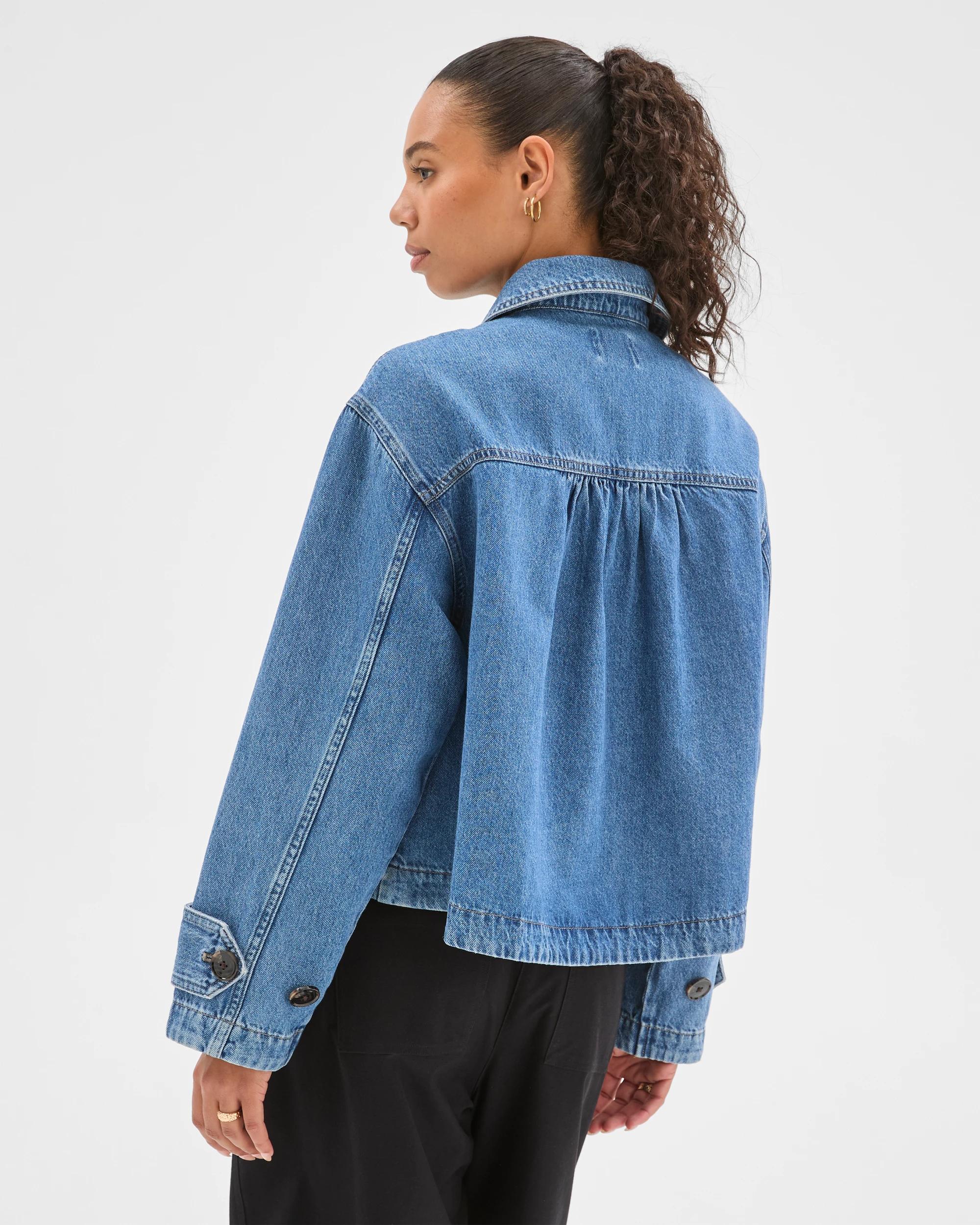 7 Target Denim Shacket MID WORN, 7 of 8