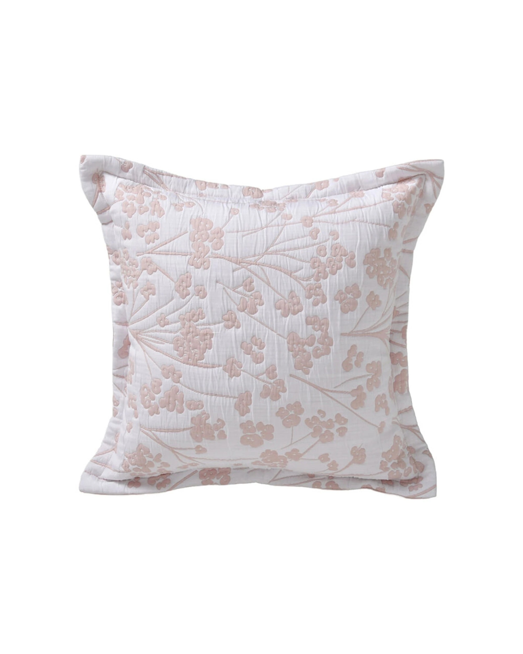 1 Bianca Myra Square Cushion Polyester Cotton 43x43cm Blush - Pink, 1 of 1
