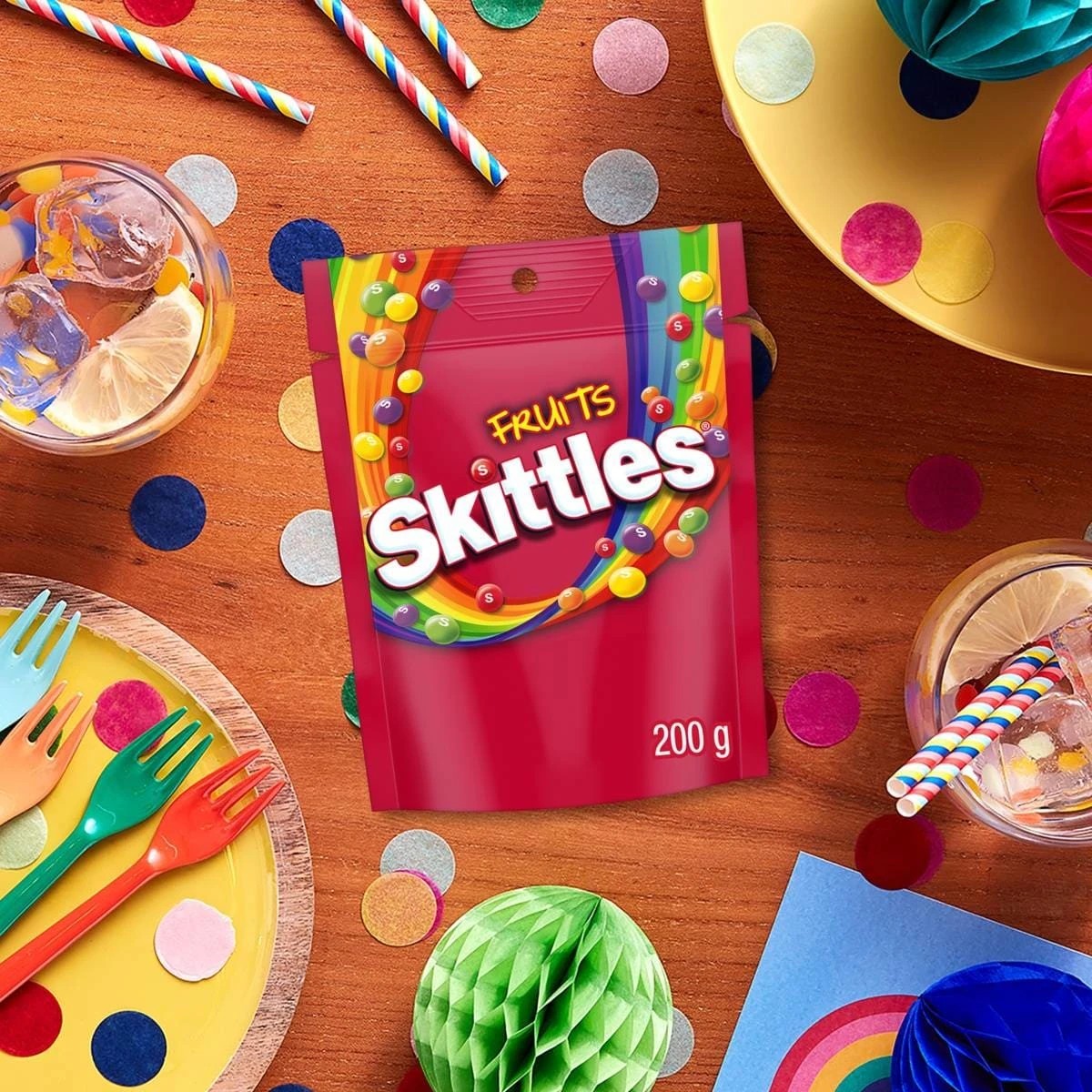 4 Skittles Fruits Chewy Lollies Snack and Share Bag 200g, 4 of 5