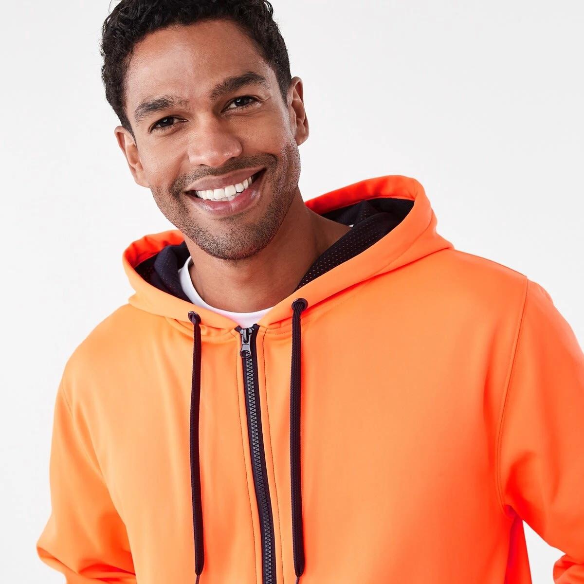 5 Hi-Visibility Zip Through Hoodie Orange, 5 of 7