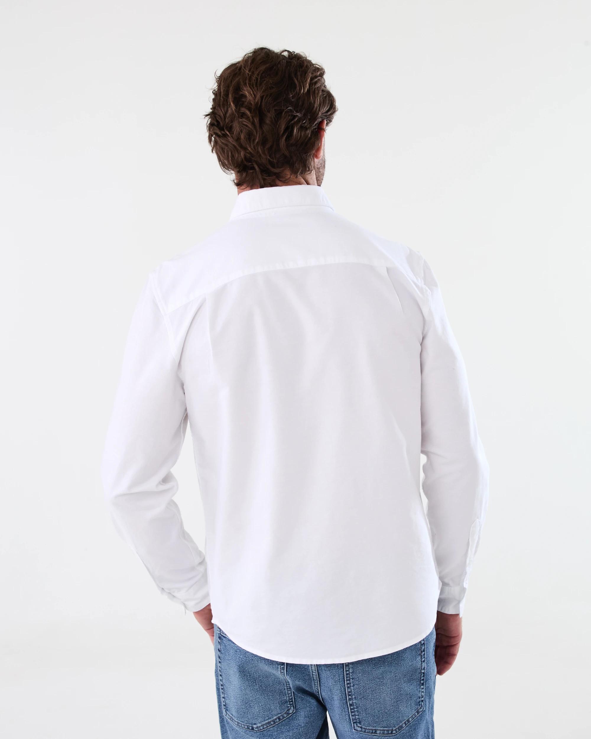 3 Long Sleeve Oxford Shirt White, 3 of 8