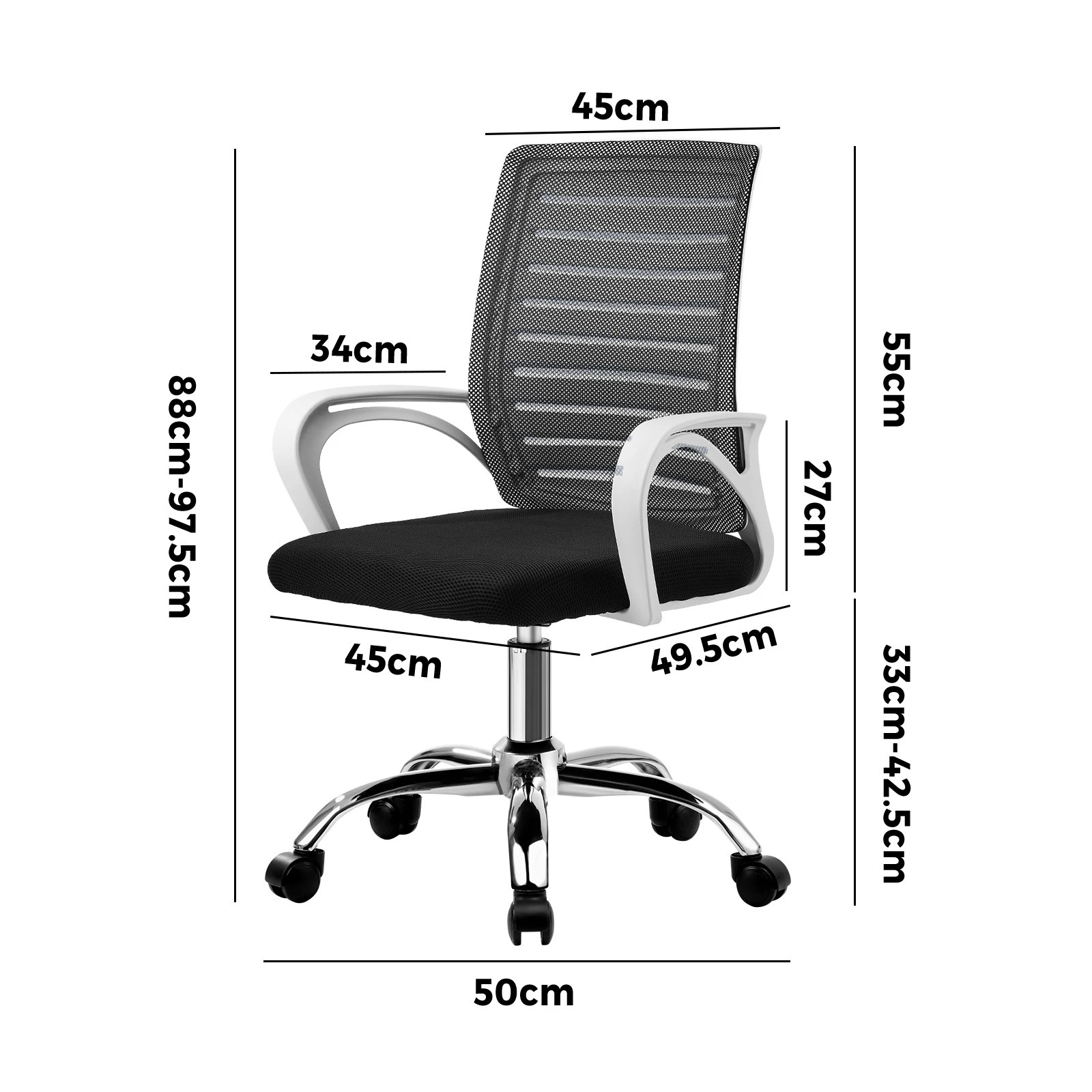 4 Oikiture Mesh Office Chair Computer Desk Seat Home Work
 - Multi, 4 of 10
