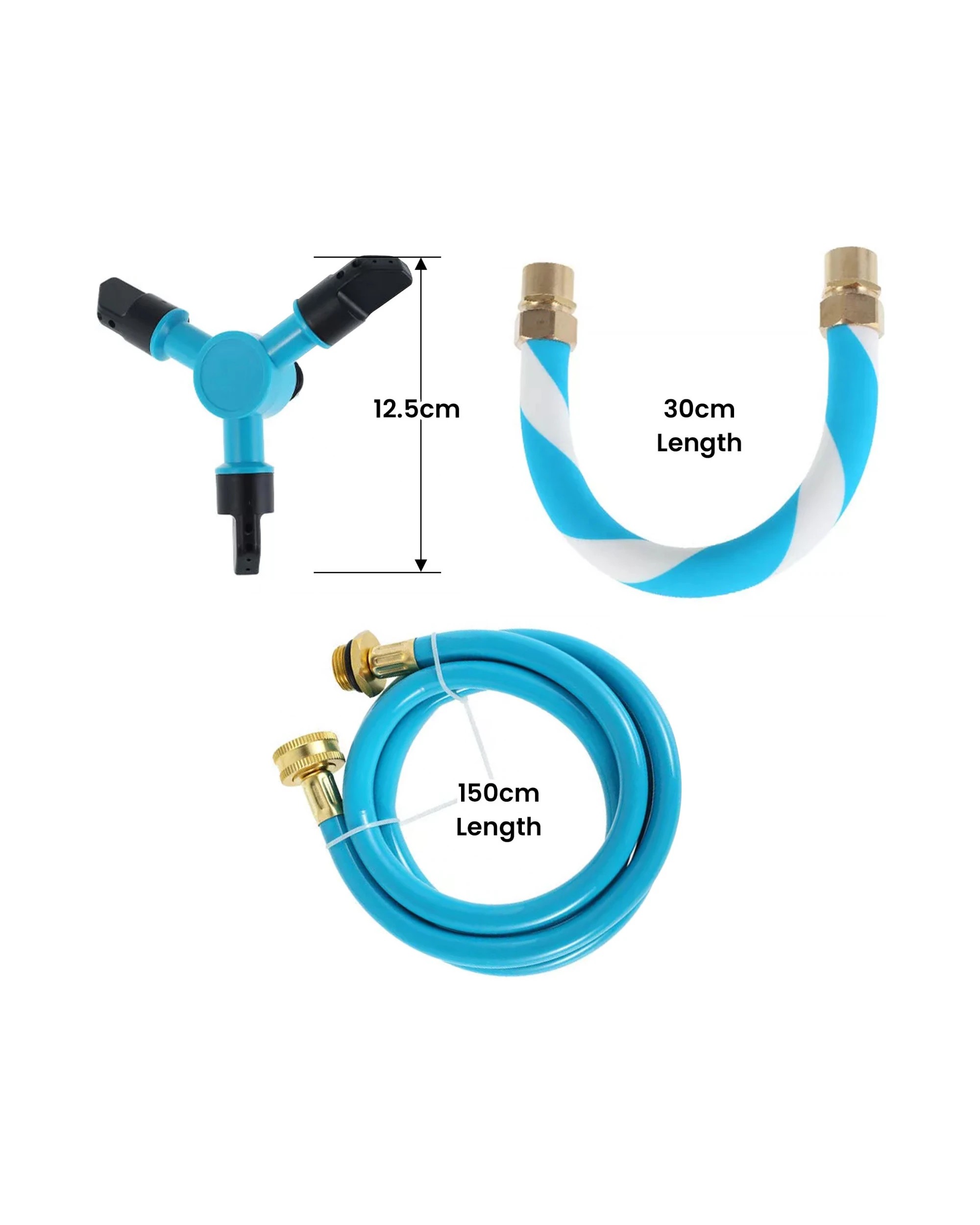 4 Kahuna Waterpark Rotating Trampoline Water Sprinkler Kit With Adjustable Hose, 4 of 10