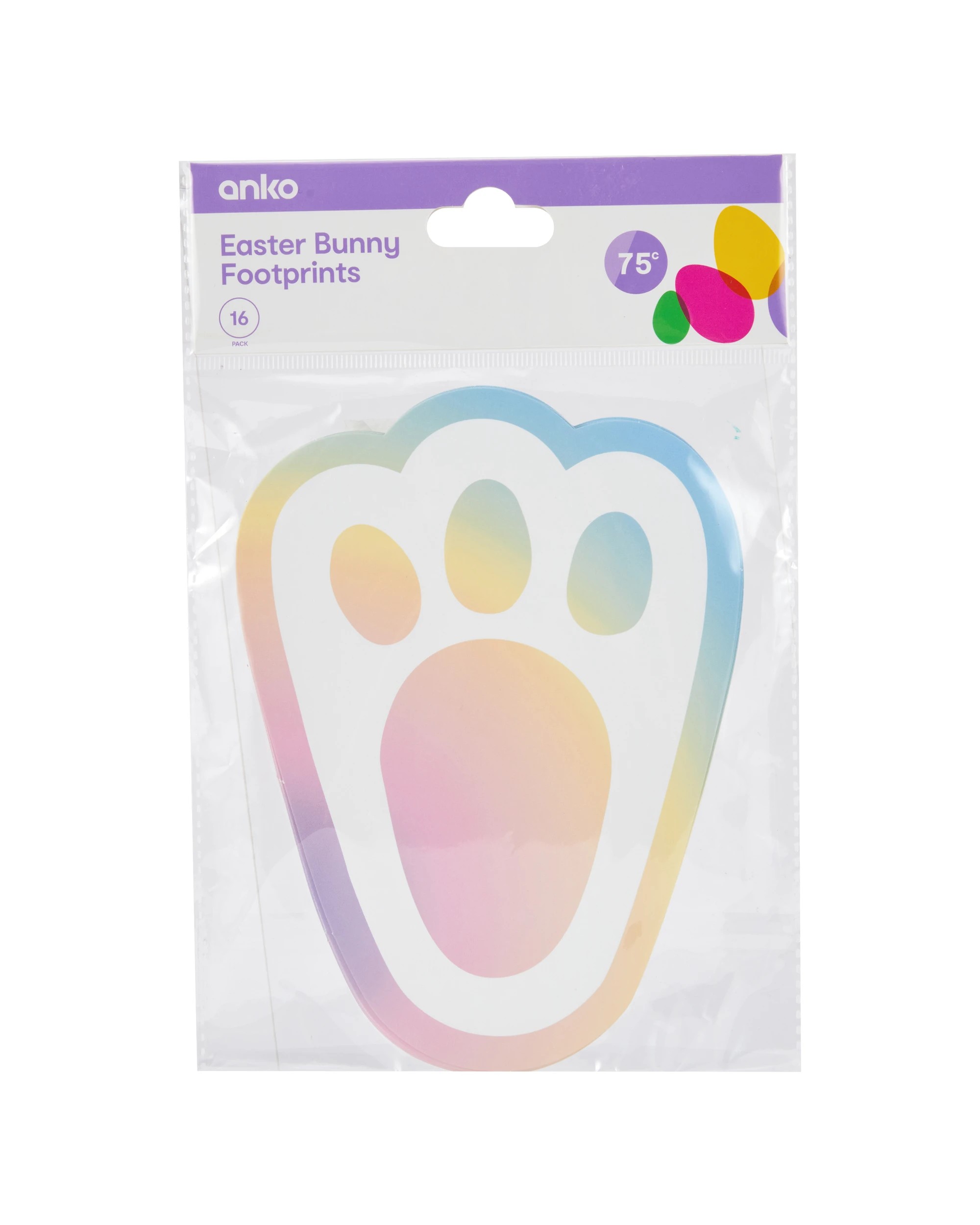 4 16 Pack Easter Bunny Footprints, 4 of 4