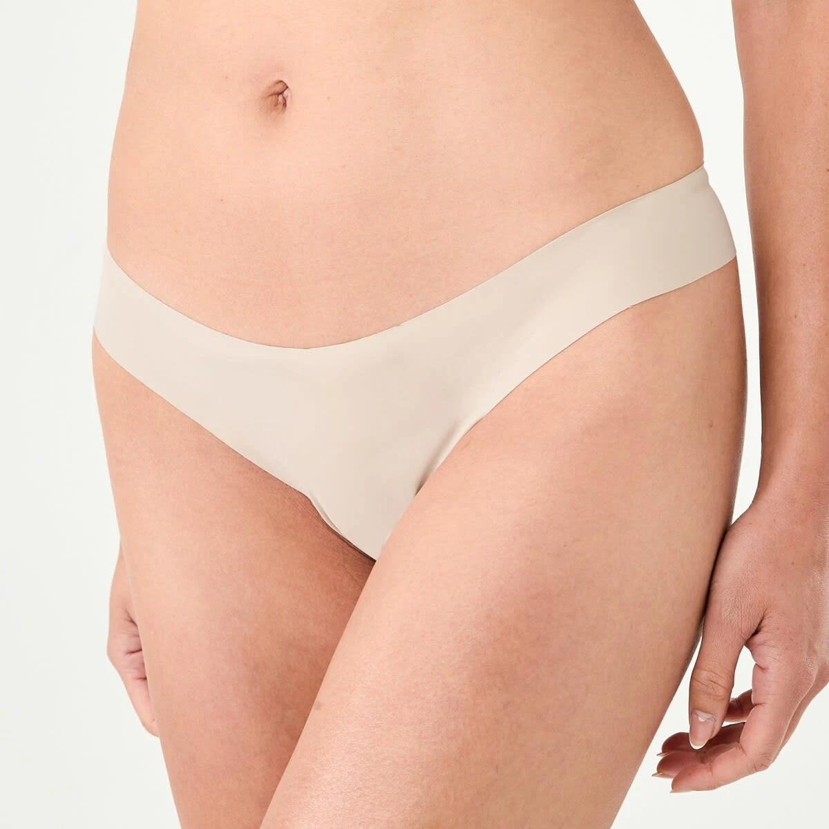 1 3 Pack No Show G-String Briefs ALMOND, 1 of 6