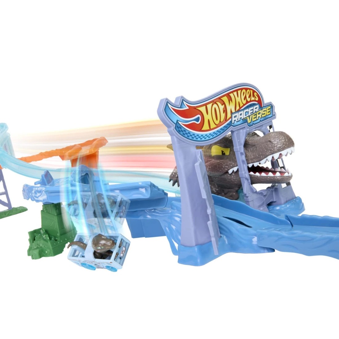 5 Hot Wheels RacerVerse Jurassic World Crash & Splash Track Set, 5 of 7