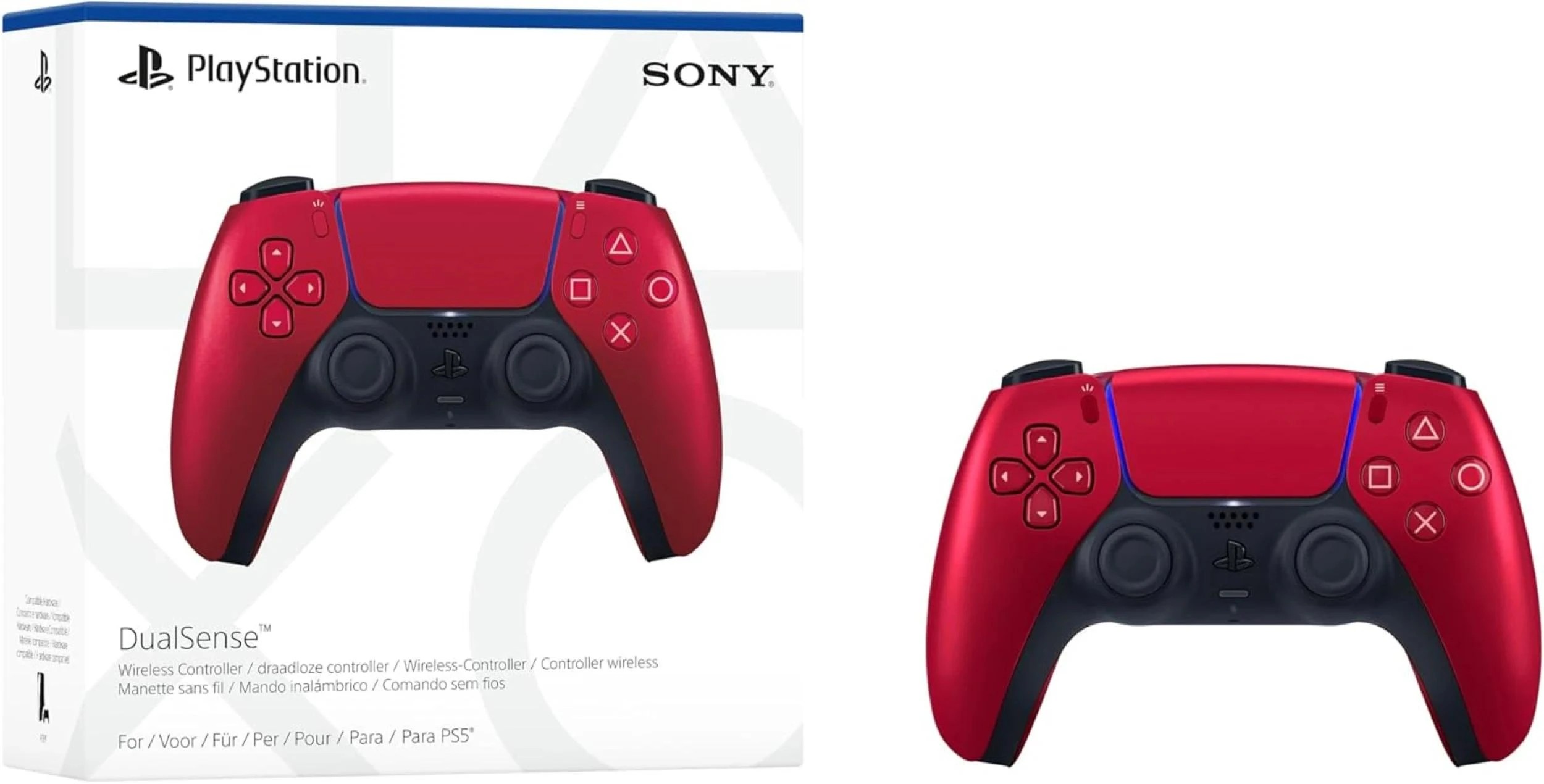 3 PlayStation 5 DualSense Volcanic Red Wireless Controller - Red, 3 of 3