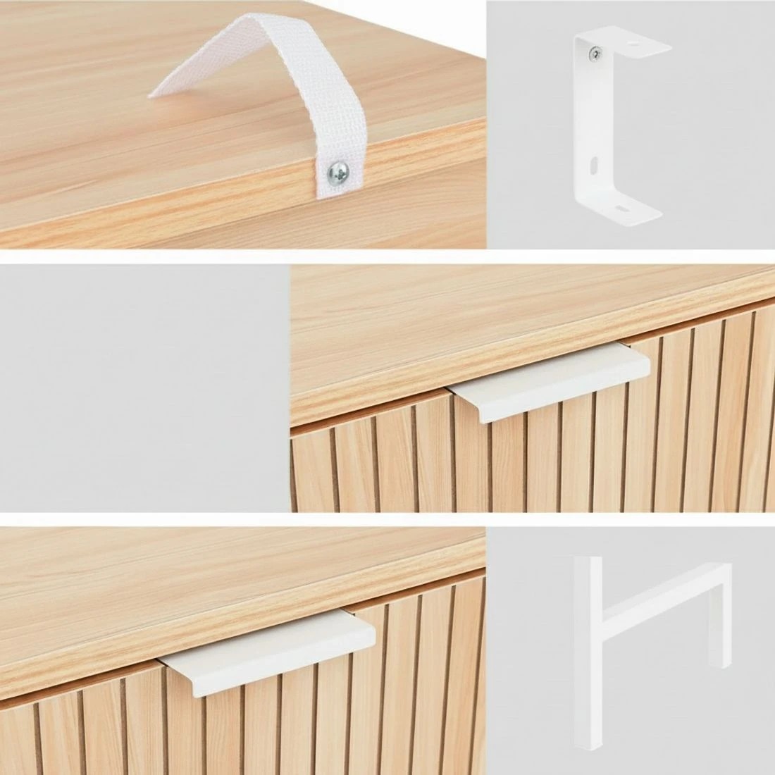 8 Artiss Console Table 2 Drawers 92CM - Brown, 8 of 8