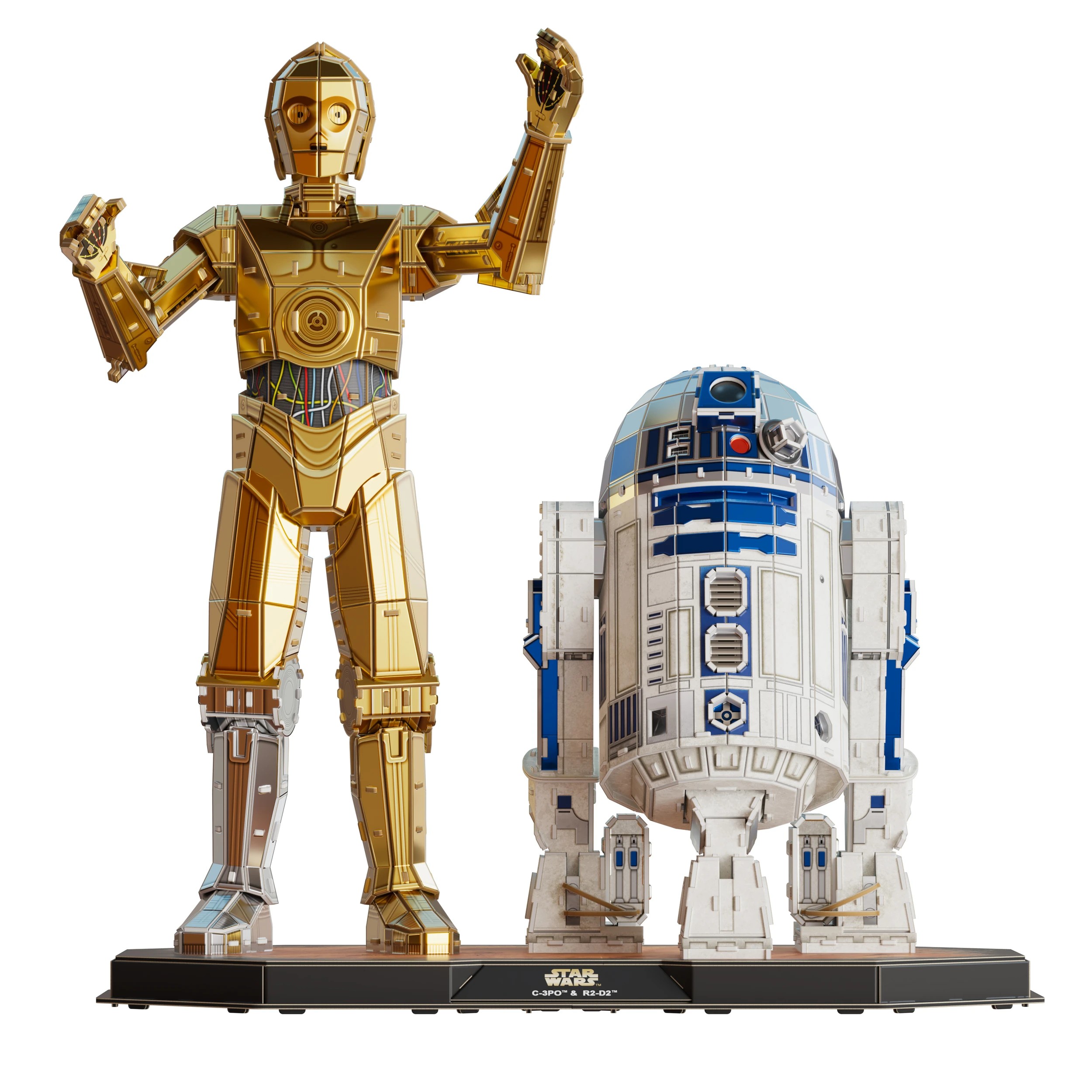 5 Disney Star Wars C - 3PO & R2 - D2 3D Puzzle Model Kit Puzzle with Stand from 4D Build - Multi, 5 of 5