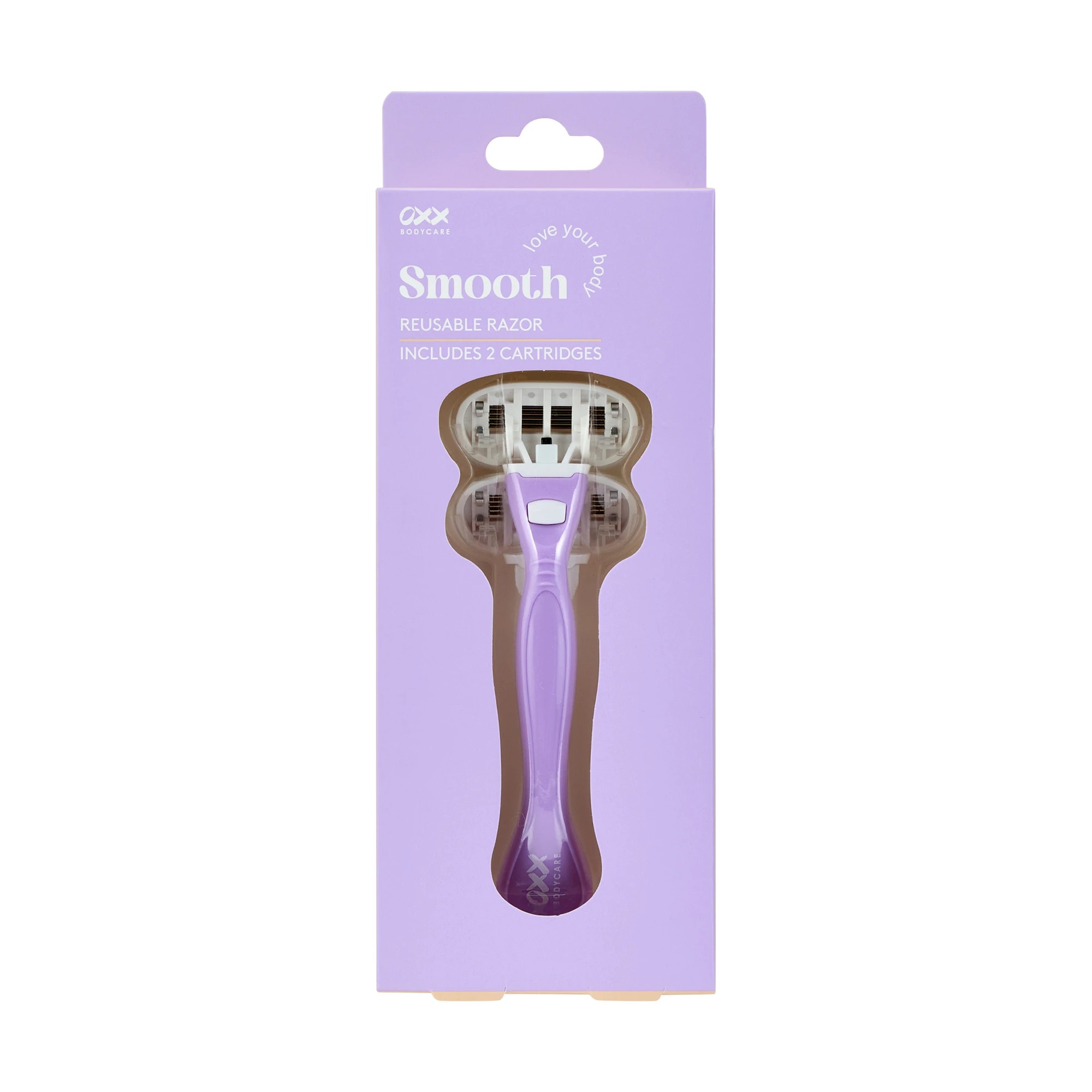 1 OXX Bodycare Smooth Reusable Razor - Purple, 1 of 5