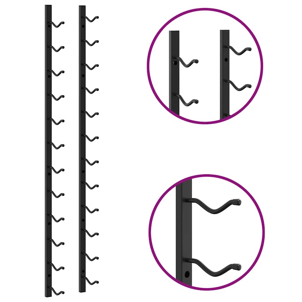 8 Vidaxl Wine Rack Wine Rack, Wine Racks - Black, 8 of 9