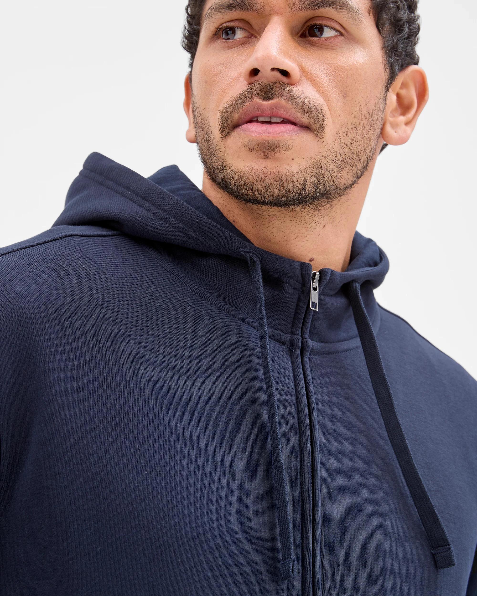 8 Target Man Australian Cotton Blend Zip Thru Hoodie NAVY, 8 of 8