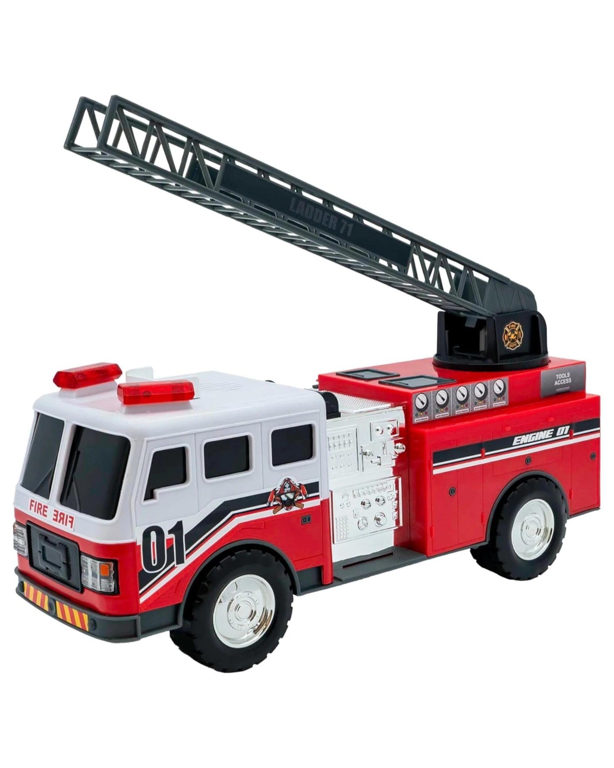 4 Mighty Fleet Action Drive Fire Truck 16 inch Interactive Vehicle, 4 of 7