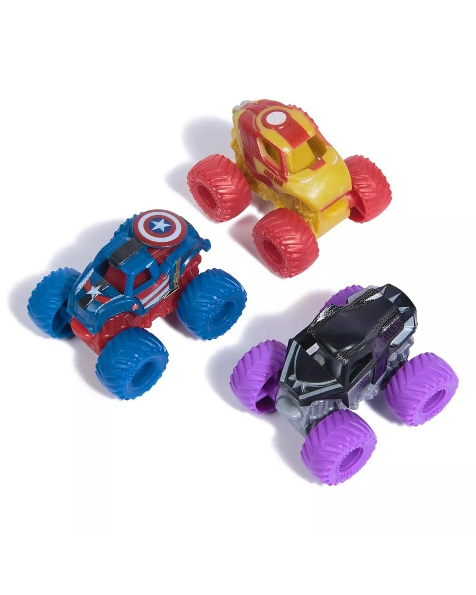 2 Monster Jam Mini's Marvel 3 Pack Bundle - Black Panther/Captain America/Iron Man, 2 of 9