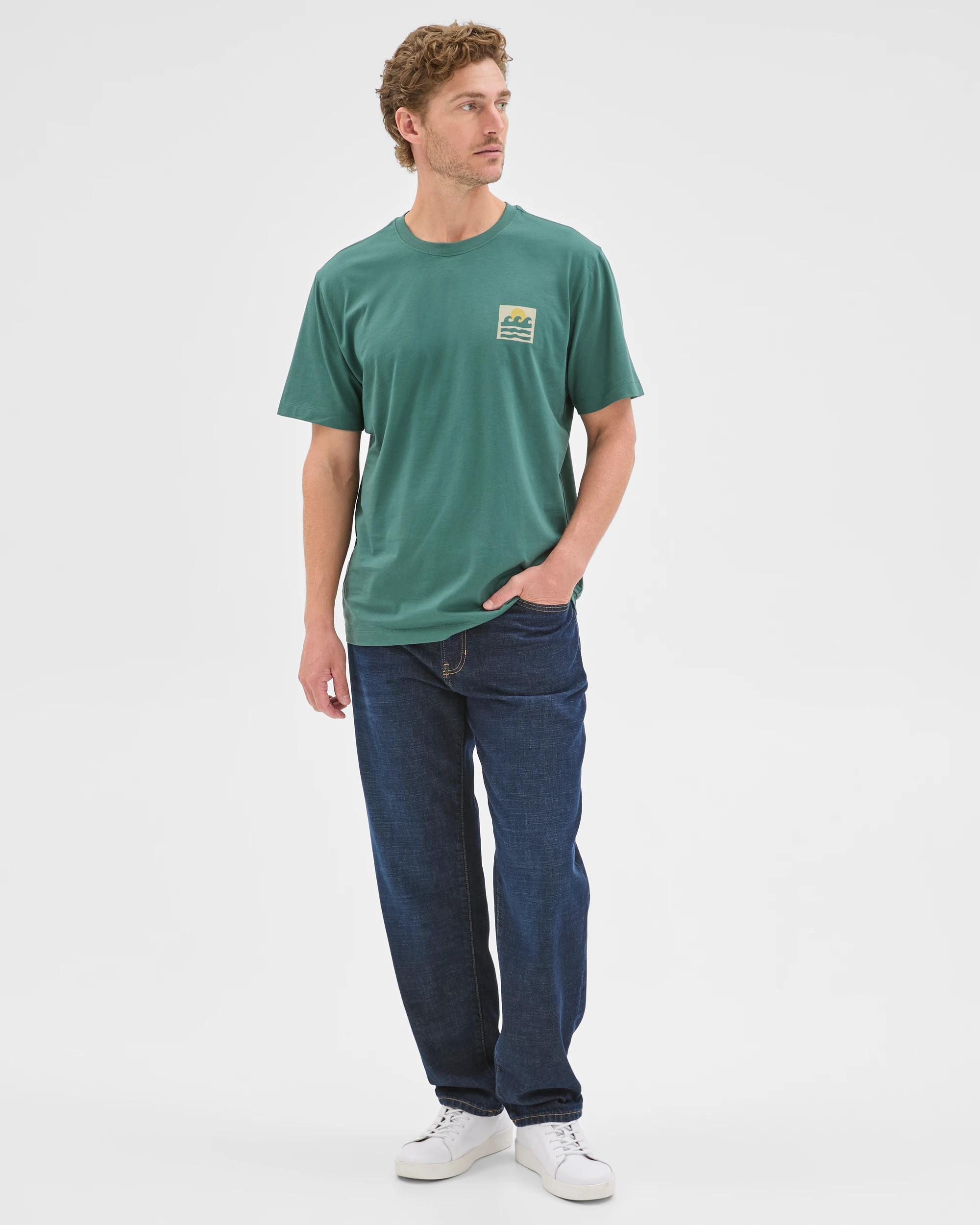 1 Target Man Australian Cotton Graphic T-Shirt BISTRO GREEN, 1 of 6