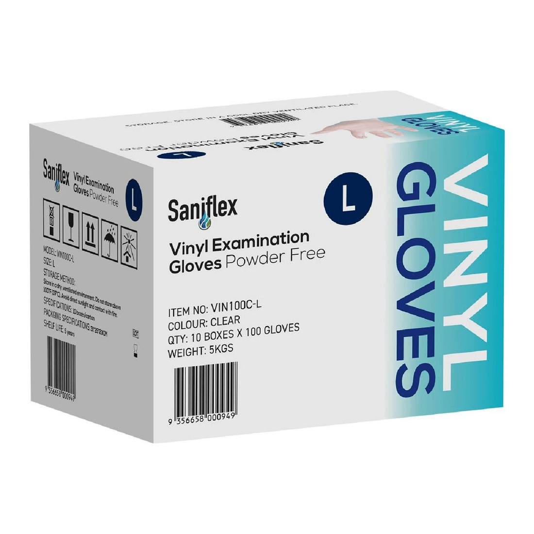 1 Disposable Vinyl Powder Free Glove Large 1000 Pack Clear, 1 of 1