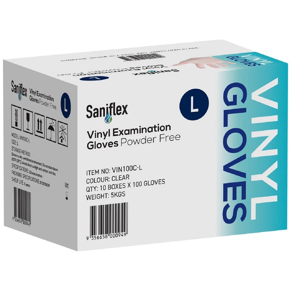 1 Disposable Vinyl Powder Free Glove Large 1000 Pack Clear, 1 of 1