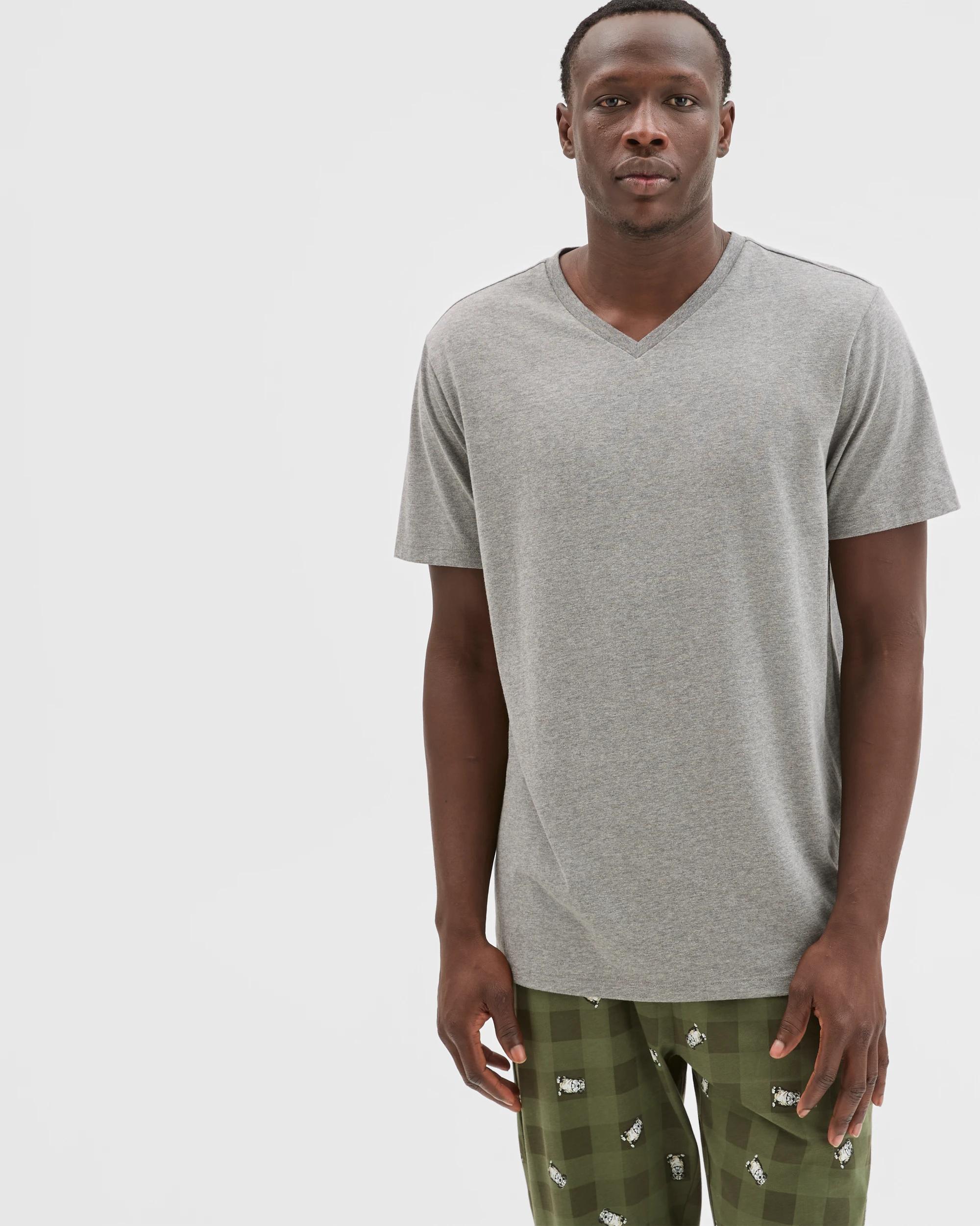 2 Maxx Australian Cotton Sleep T-Shirt GREY MARLE, 2 of 5