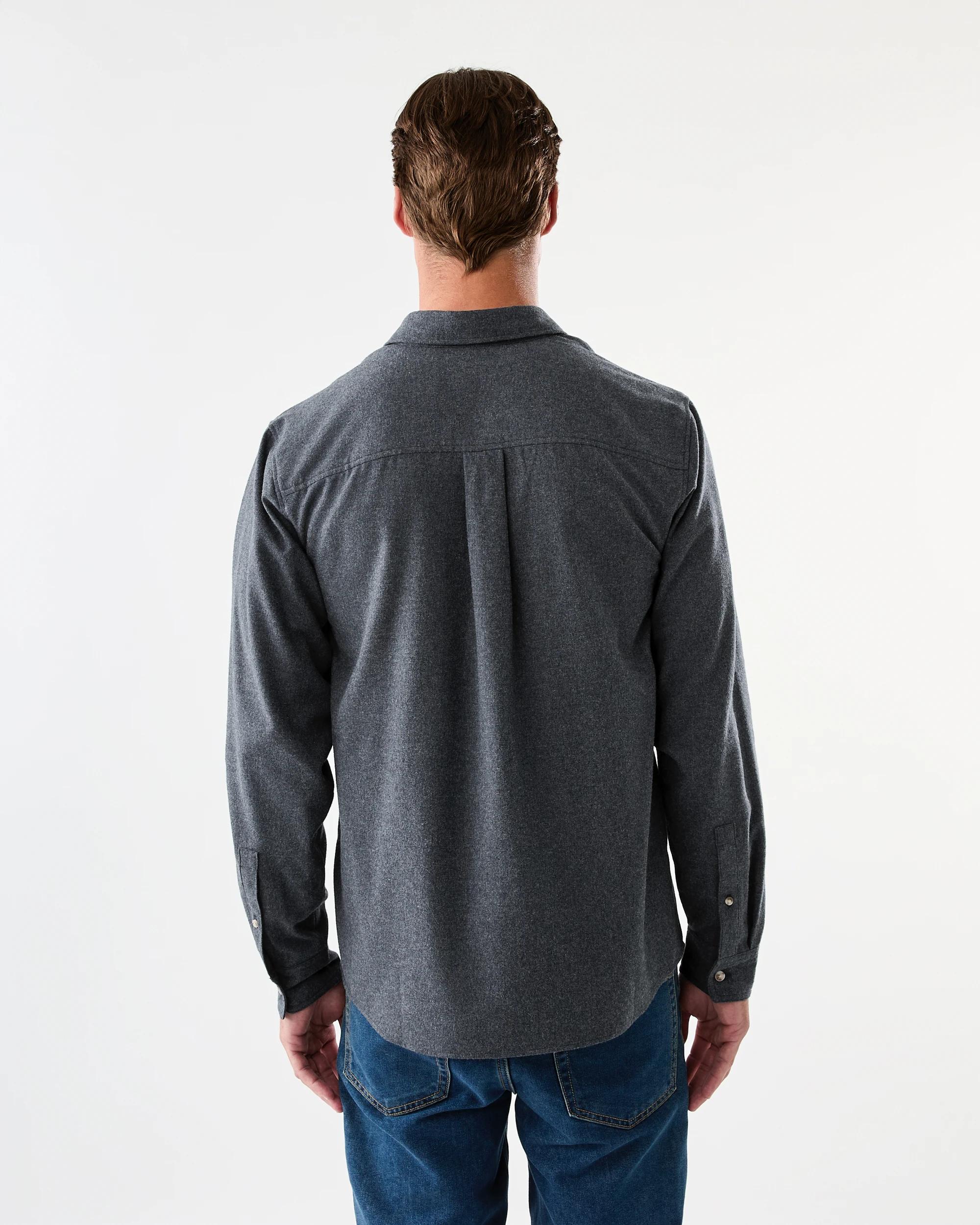 8 Long Sleeve Brushed Shirt Blu Marle, 8 of 8