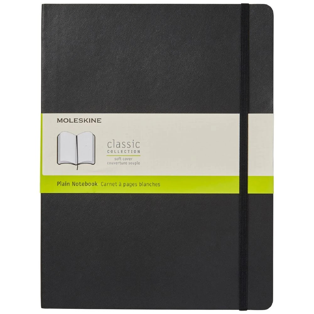 1 Moleskine Classic Softcover Plain XL 192pg Notebook Black, 1 of 3