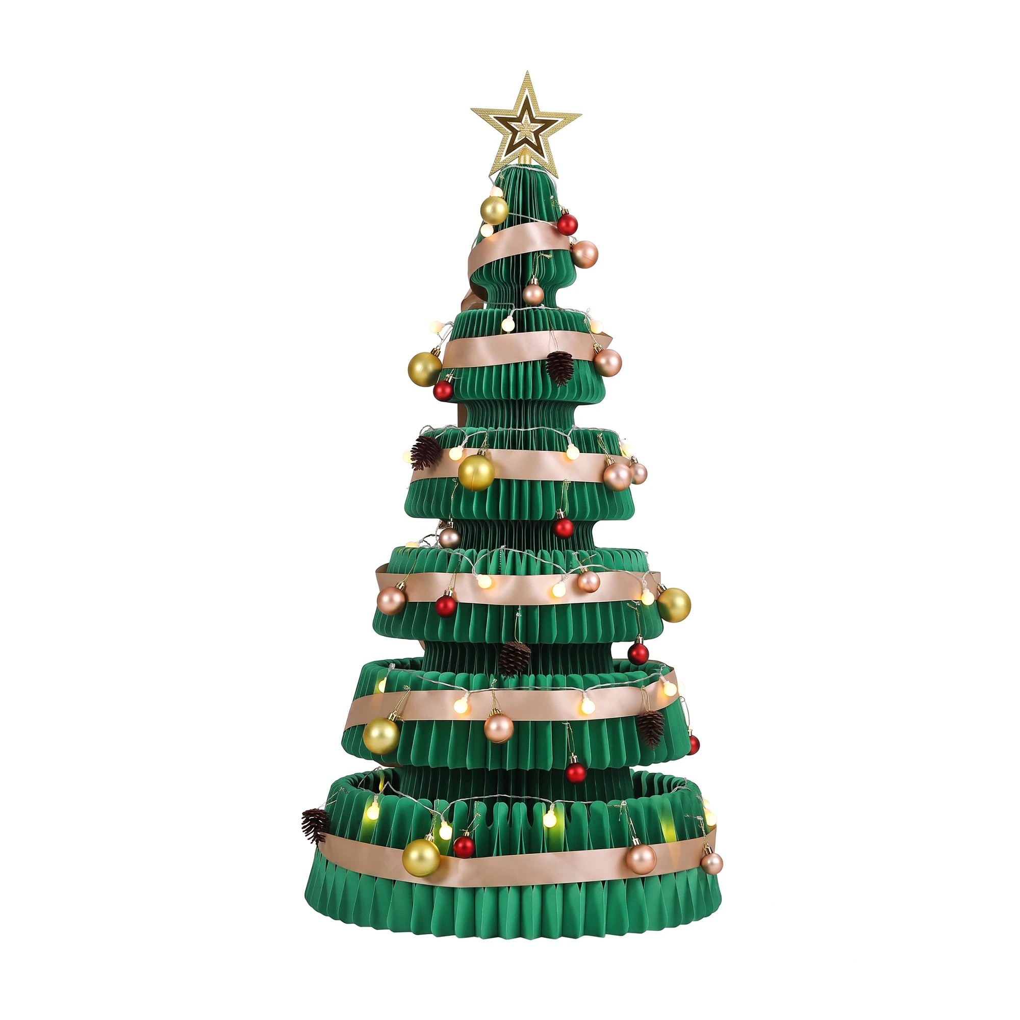 1 Jingle Jollys 111cm Foldable Christmas Tree Xmas Decorations - Green, 1 of 10
