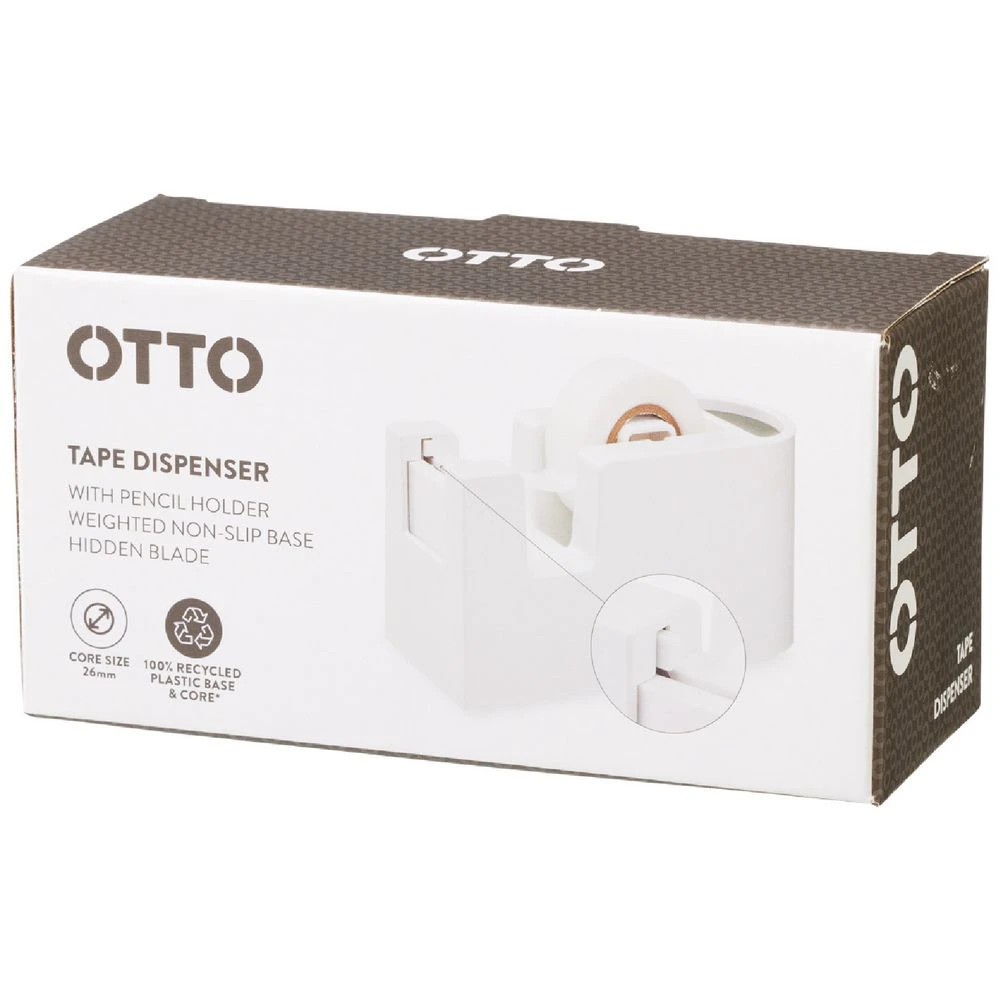 5 Otto 2-in-1 Tape Dispenser with Storage White, 5 of 5