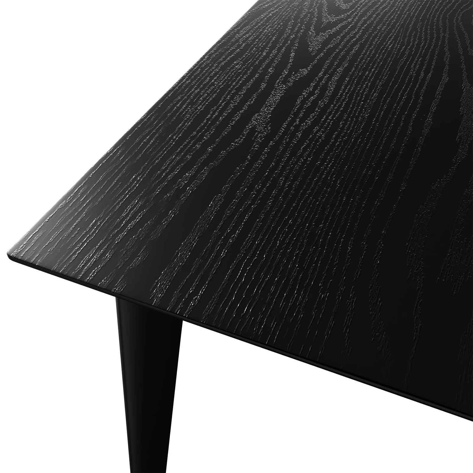 9 Oikiture Wooden Dining Table 120cm Rectangular 4 Seater Pinewood Legs - Black, 9 of 9