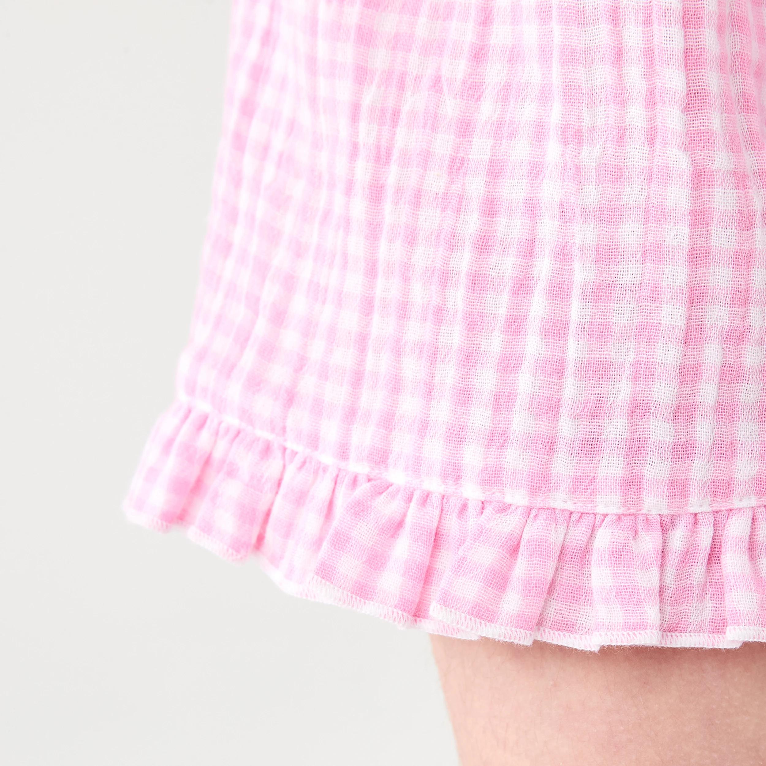 4 Frill Hem Shorts PINK GINGHAM, 4 of 6