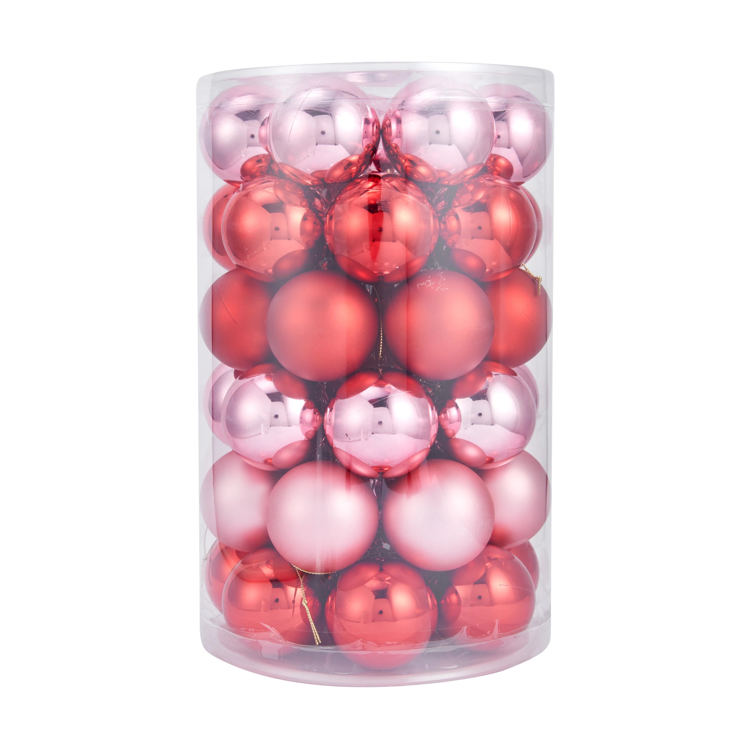 1 47 Pack 6cm Baubles - Pink Candy, 1 of 8