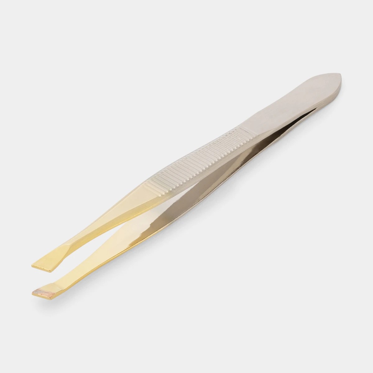 3 Gold Look Plated Slant Tip Tweezers, 3 of 4