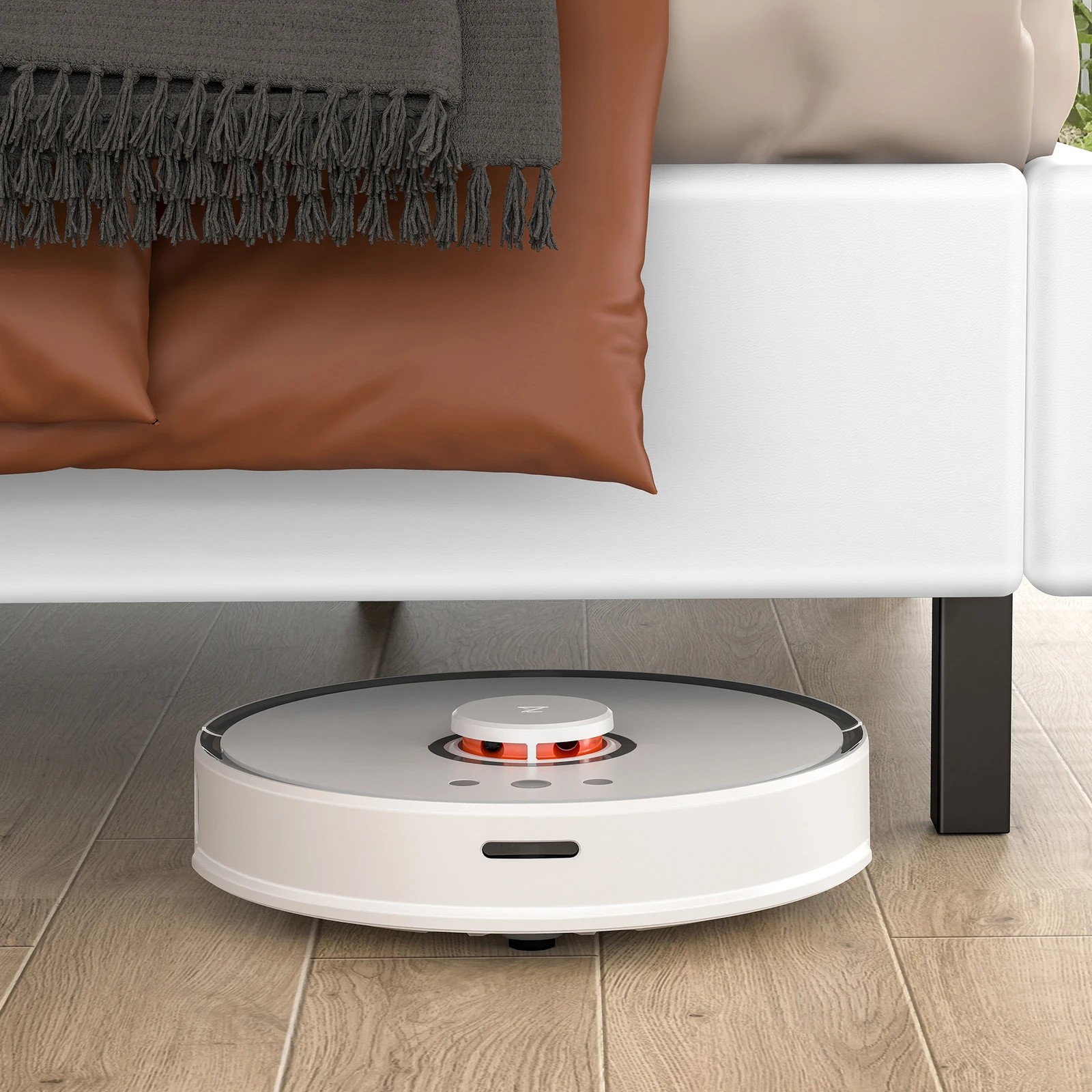 8 Alfordson Bed Frame Queen Size Mattress Base Foundation Leather Basel - White, 8 of 10