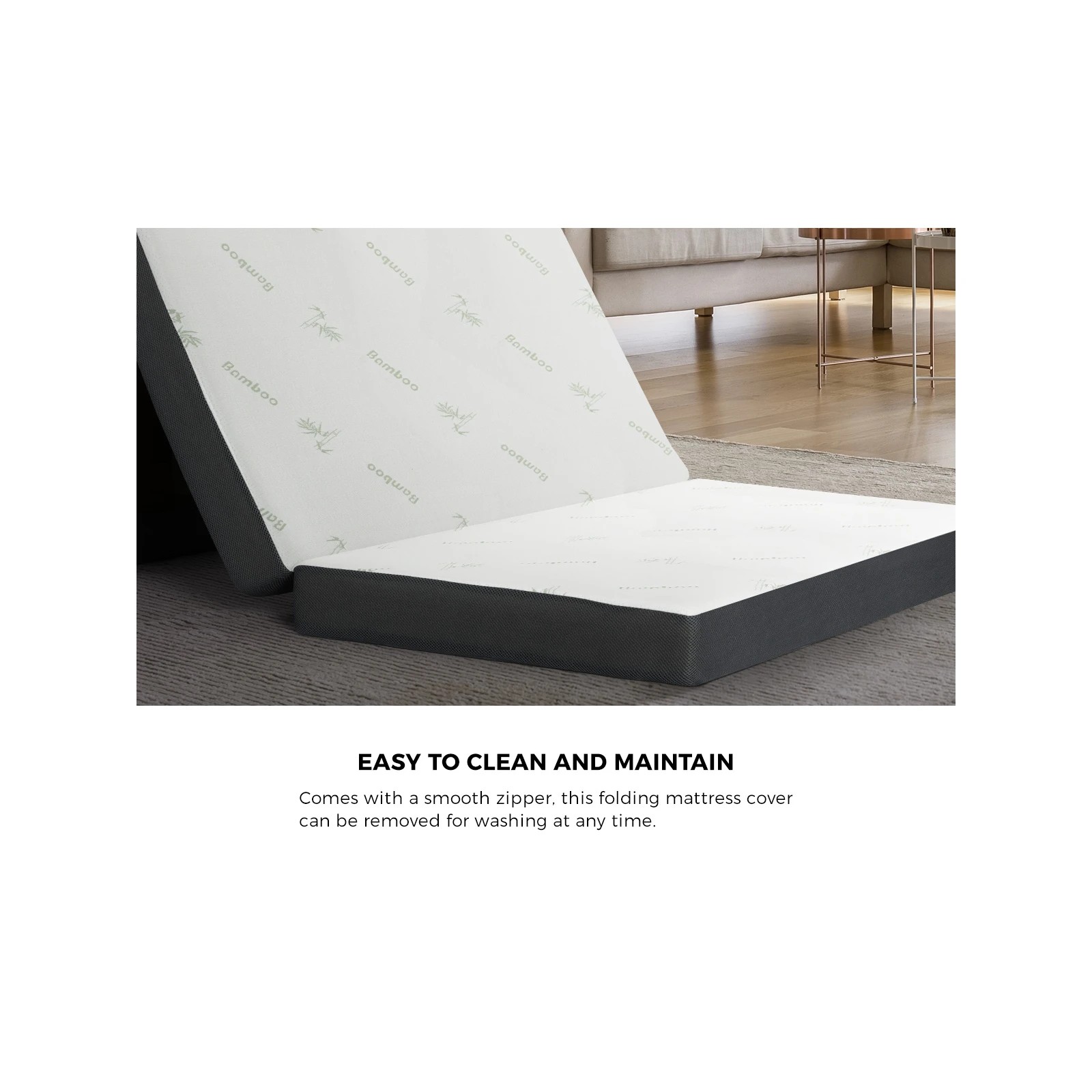 4 Bedra Bedding Foldable Mattress Bamboo 4 Fold Folding Mattresses Camping Floor Cushion - Multi, 4 of 6