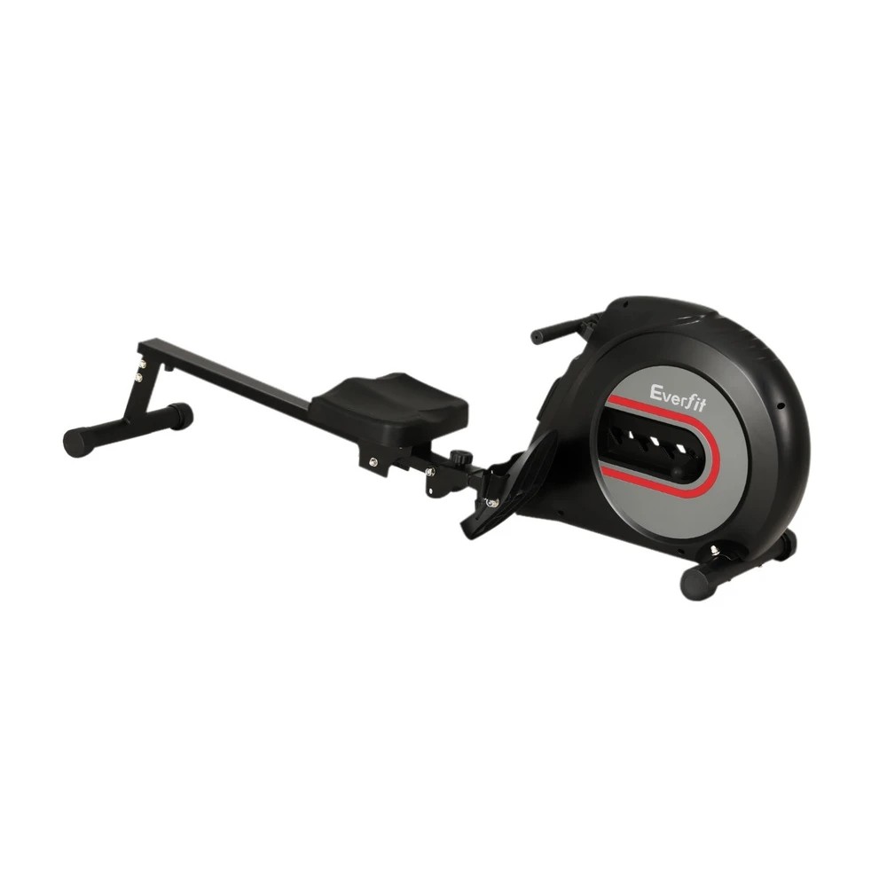 1 Everfit Rowing Machine Rower Elastic Rope Resistance Fitness Home Cardio - Black, 1 of 6