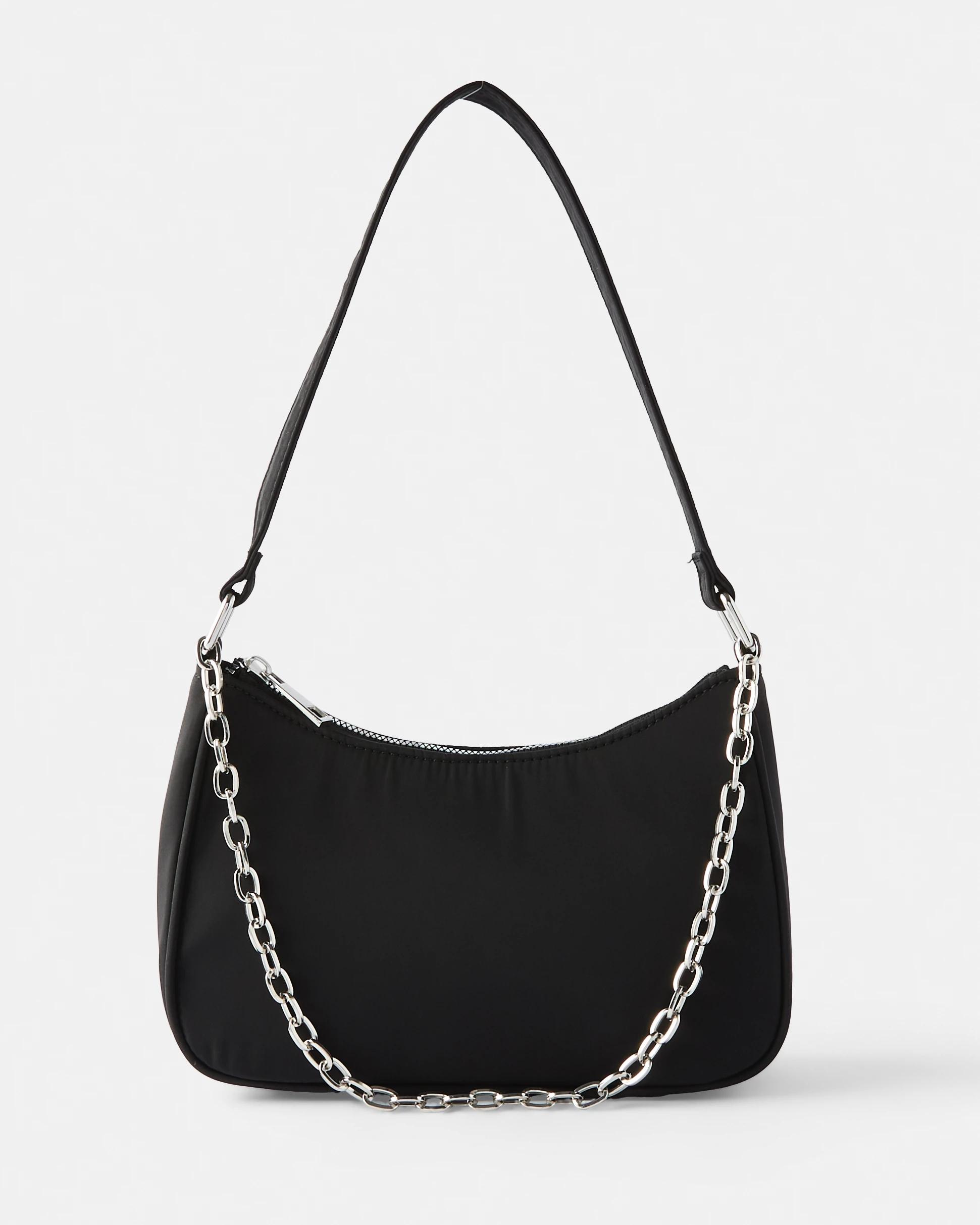 1 Nylon Shoulder Bag Black, 1 of 6