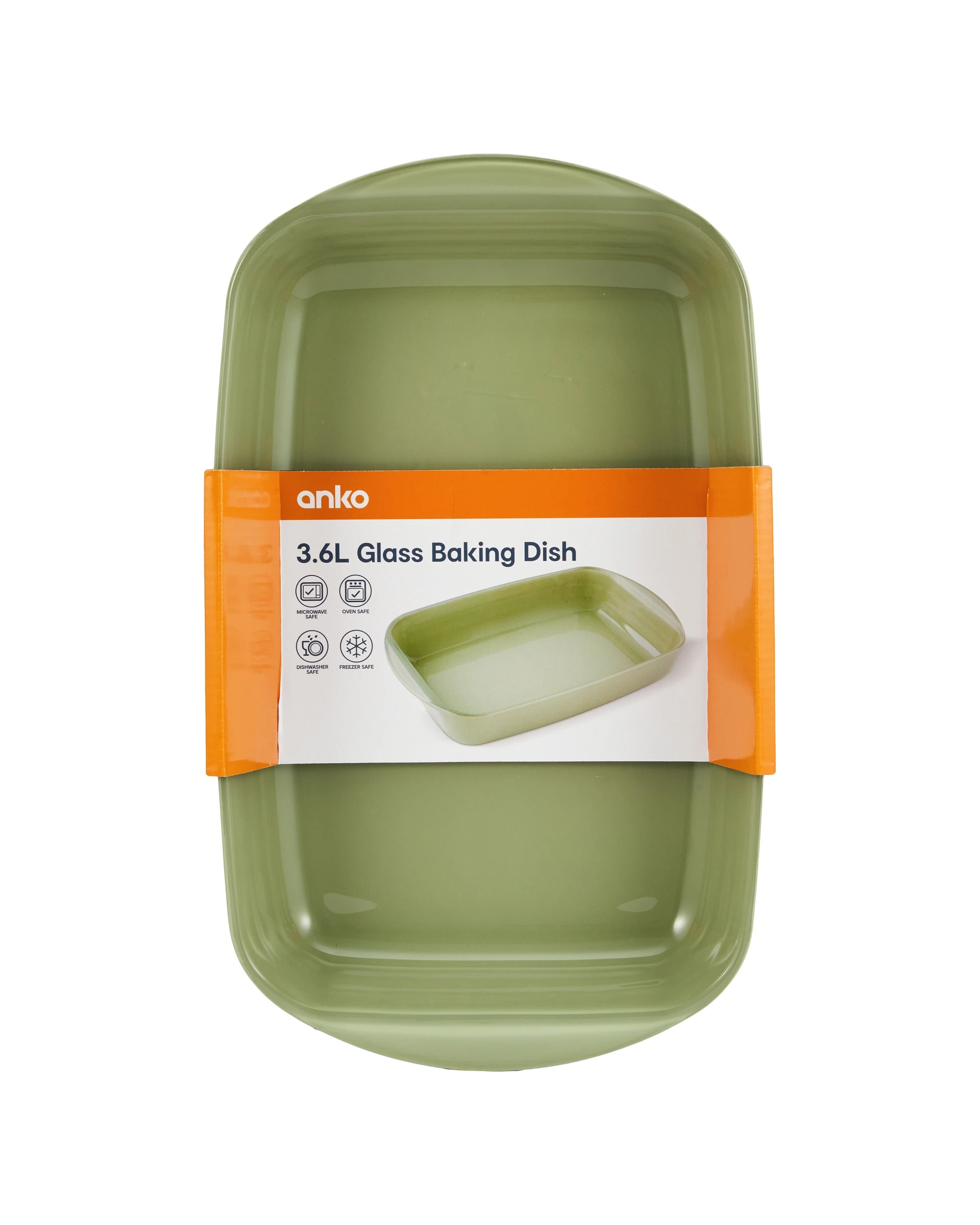 5 3.6L Glass Baking Dish - Green, 5 of 5