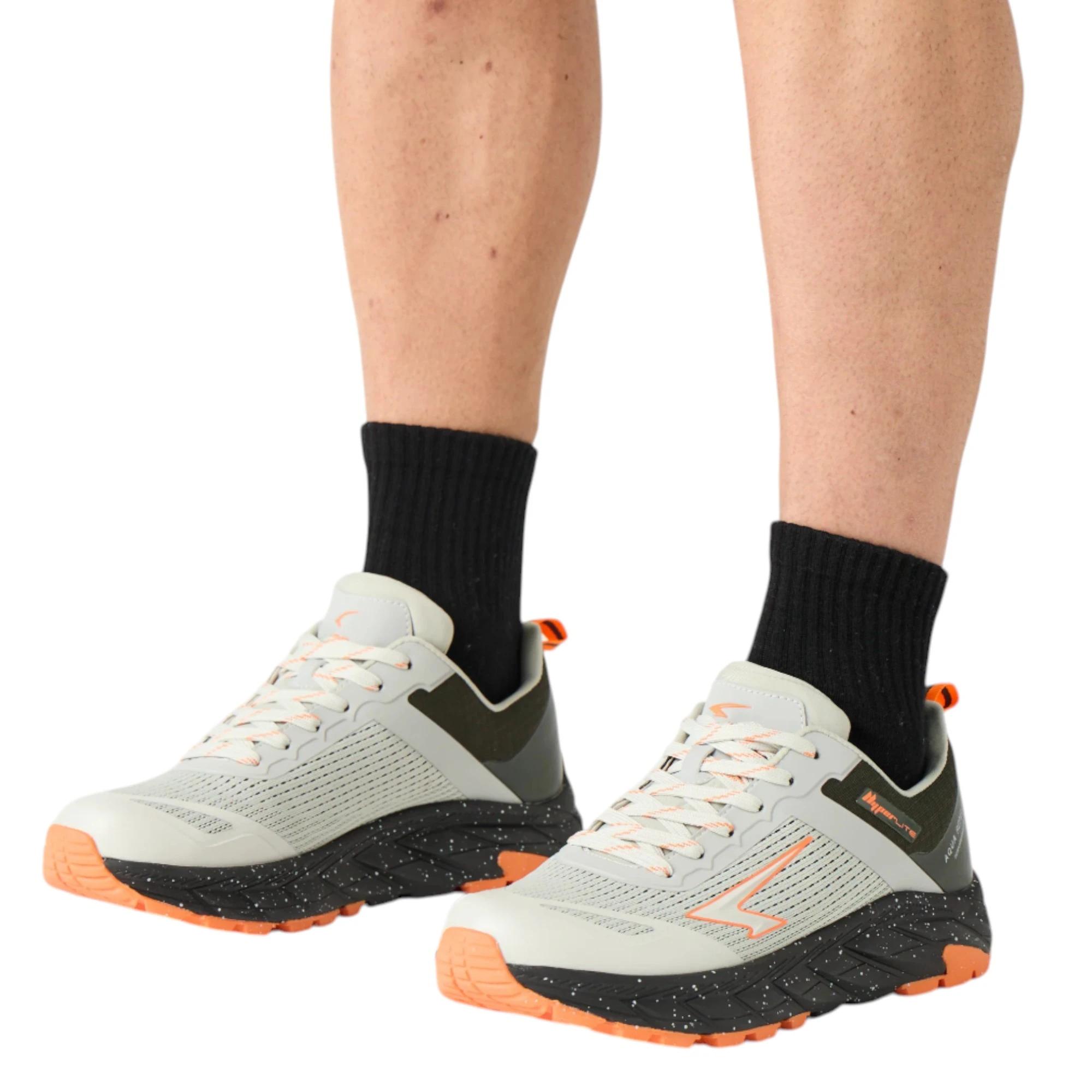 4 Sfida Mens Nomad Trail Runner Grey/ Khaki/ Orange Athletic Shoes GREY/KHAKI/ORANGE, 4 of 8
