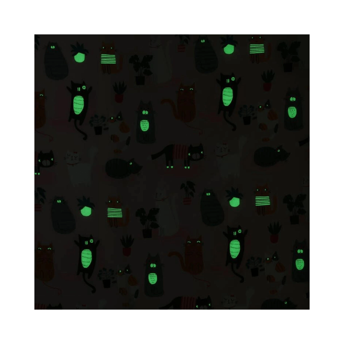 2 Happy Kids Miaow Glow in the Dark Single Quilt Cover Set Microfibre - Multi, 2 of 5