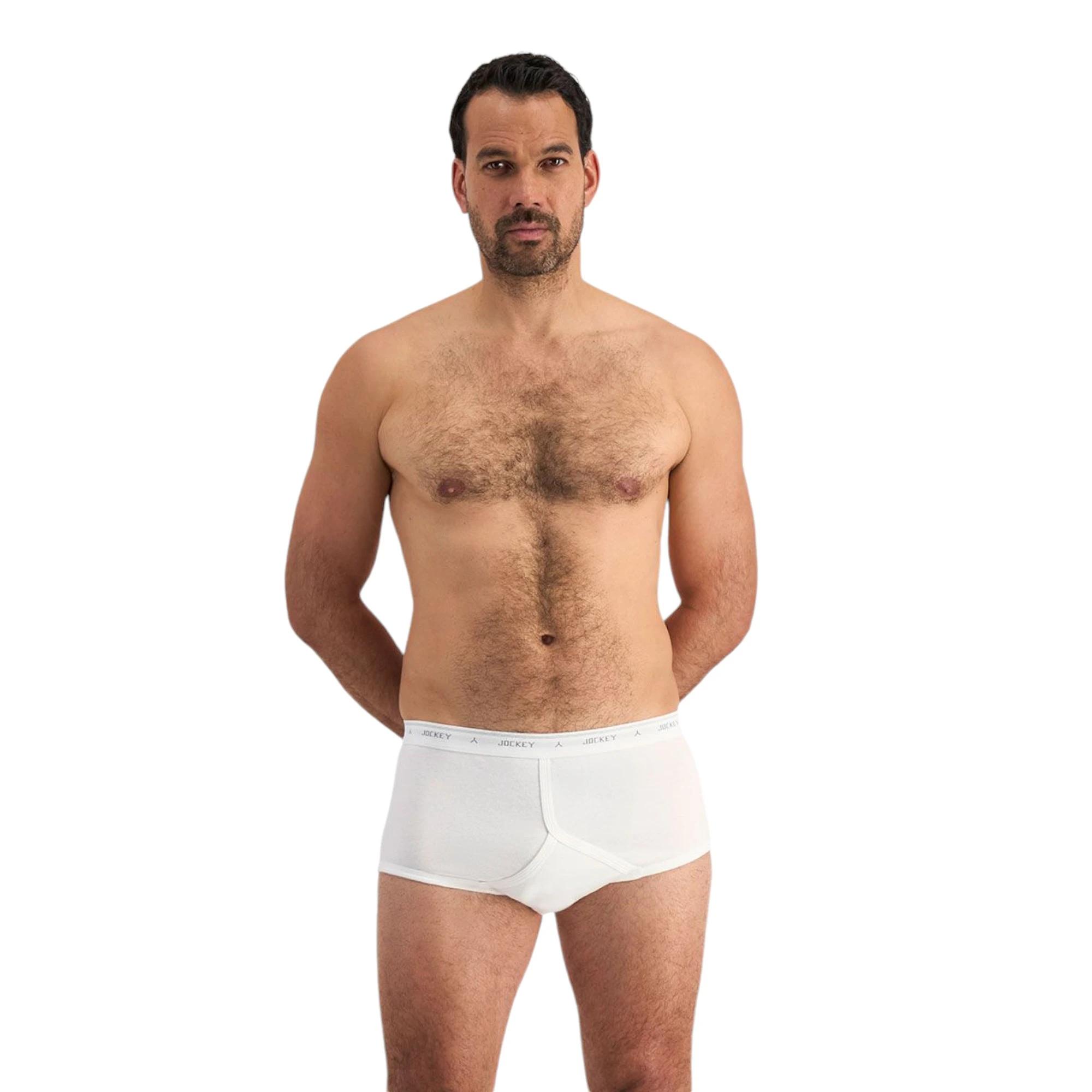 3 Jockey 2 Pack Mens Y-Front Briefs Original Classic White Underwear WHITE, 3 of 4