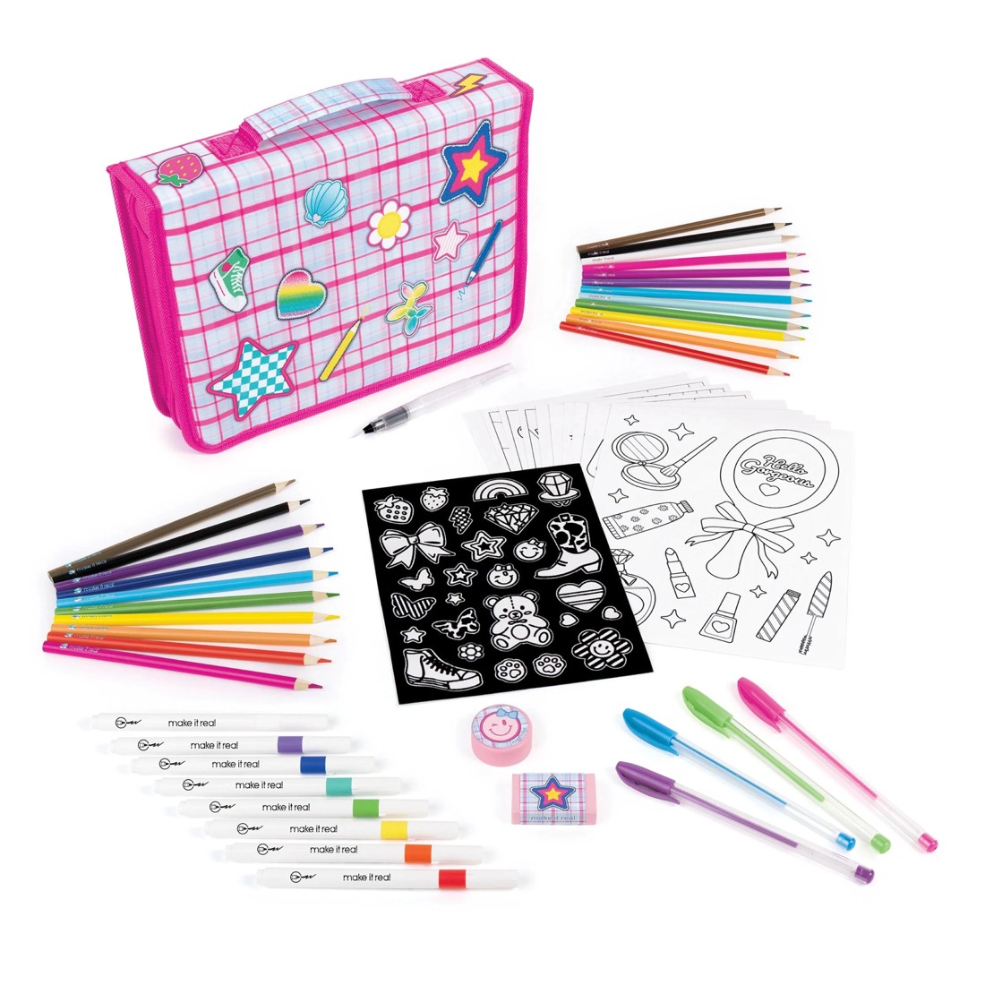 3 Make It Real Creative Artist Suitcase Art Set - Multi, 3 of 5